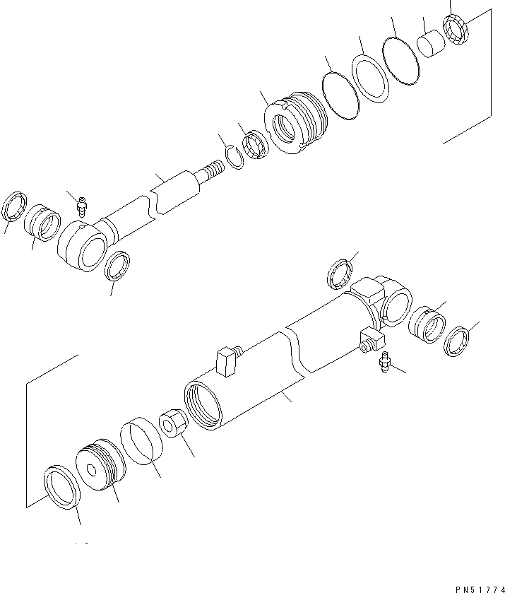 CYLINDER,L.H. 23E-63-62142 KOMATSU