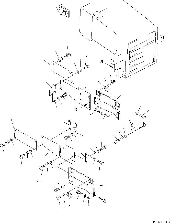 Крышка левая 23E-54-11240 KOMATSU