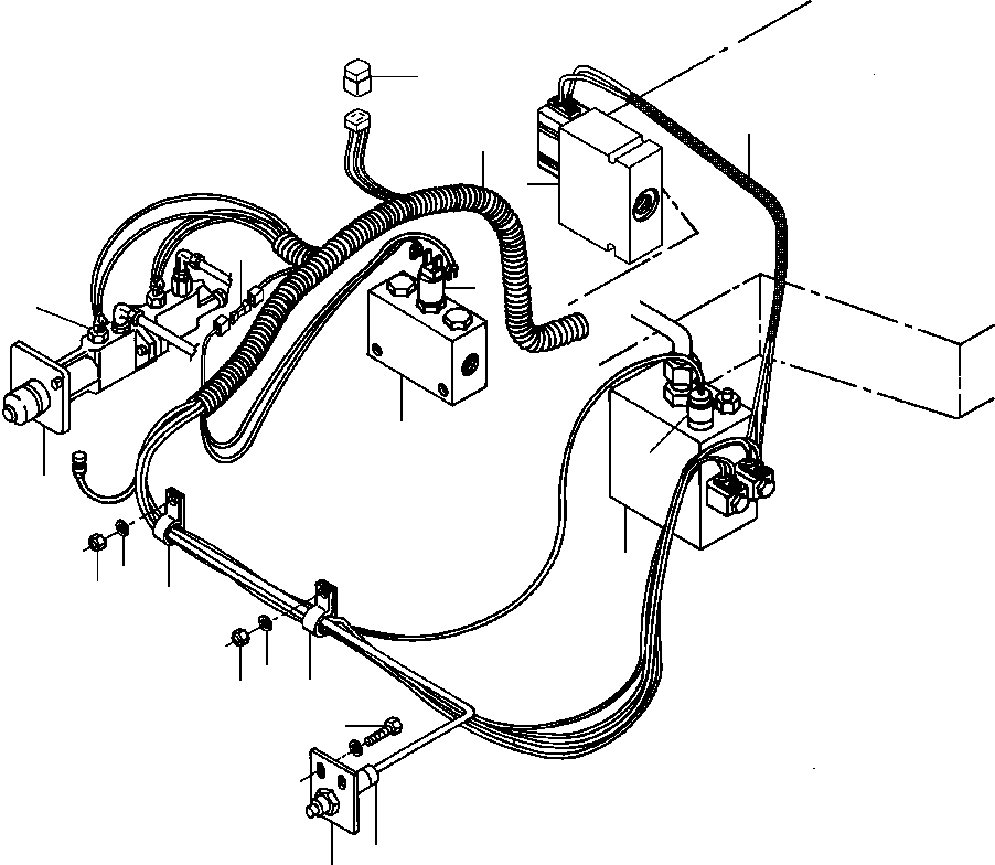 HARNESS, PARKING BRAKE SOLENOID 1434 184 H1 KOMATSU