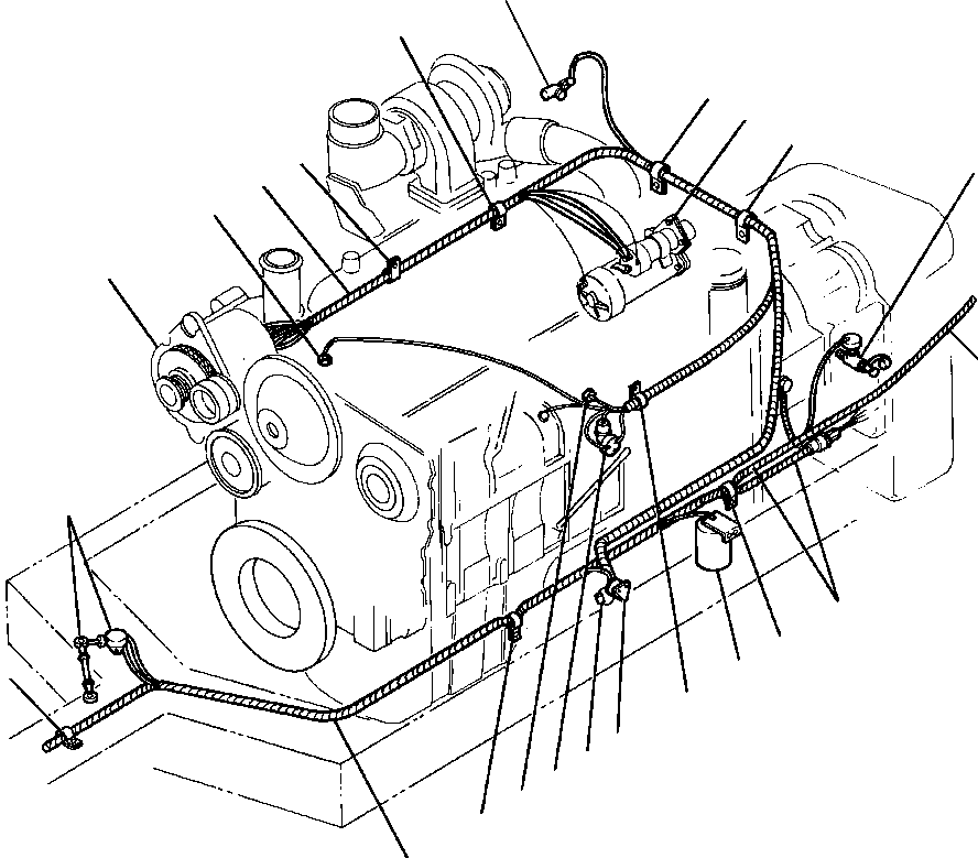HARNESS, ENGINE WIRING 1436 865 H91 KOMATSU