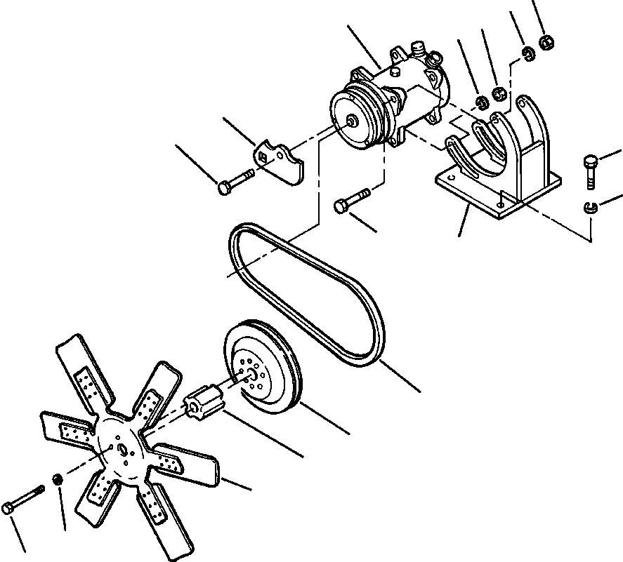 KIT, COMPRESSOR MOUNTING BRACKET 1439 654 H91 KOMATSU