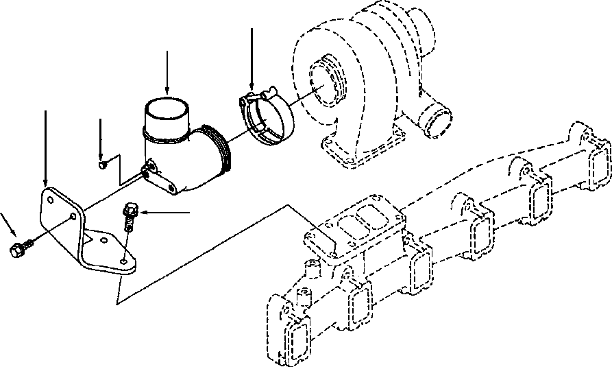 BRACE, EXHAUST OUTLET CONNECTION 6735-81-8850 KOMATSU