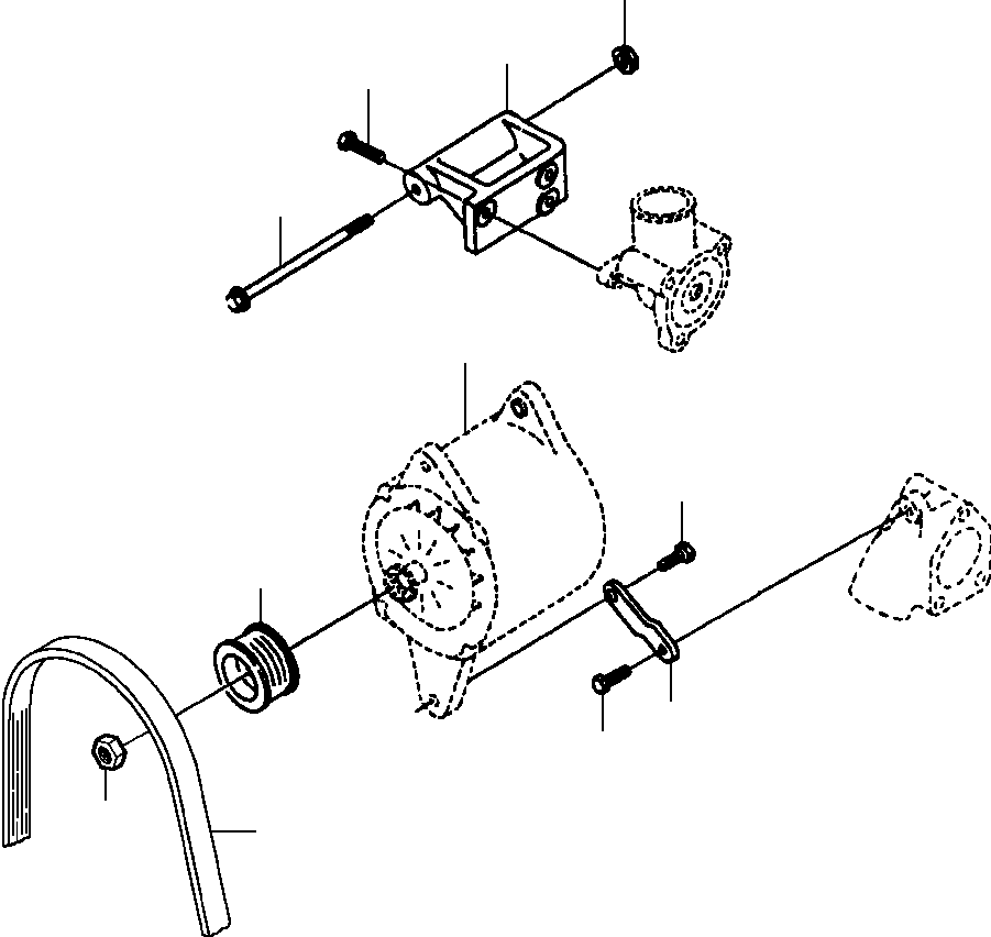 SUPPORT, ALTERNATOR 6732 81 6140 KOMATSU