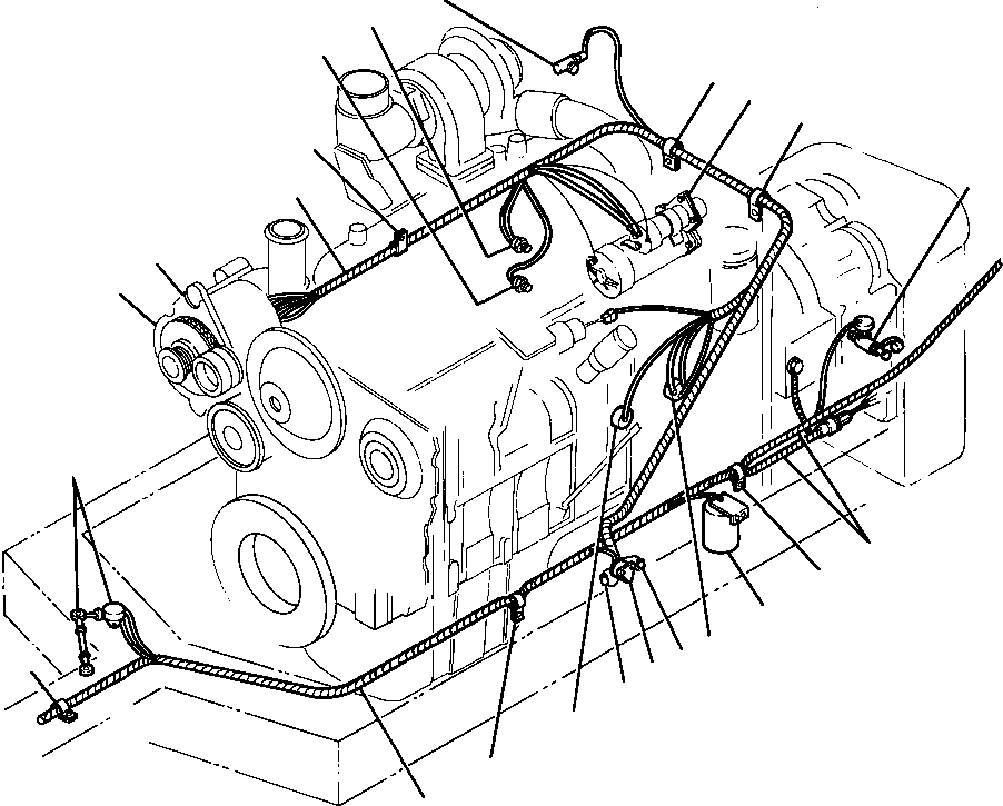 HARNESS, MAIN WIRING 1436 396 H91 KOMATSU