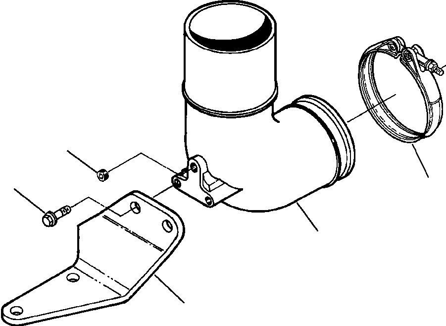 BRACE, EXHAUST OUTLET CONNECTION 1307 200 H1 KOMATSU