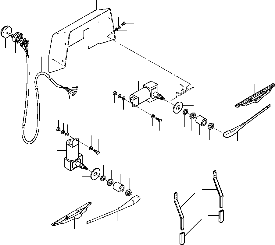 WIPER INSTALLATION, LOWER FRONT (1433 875 H91) KOMATSU