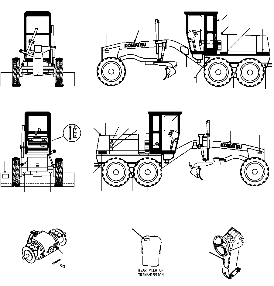 DECALS, MODEL 1434 847 H91 KOMATSU