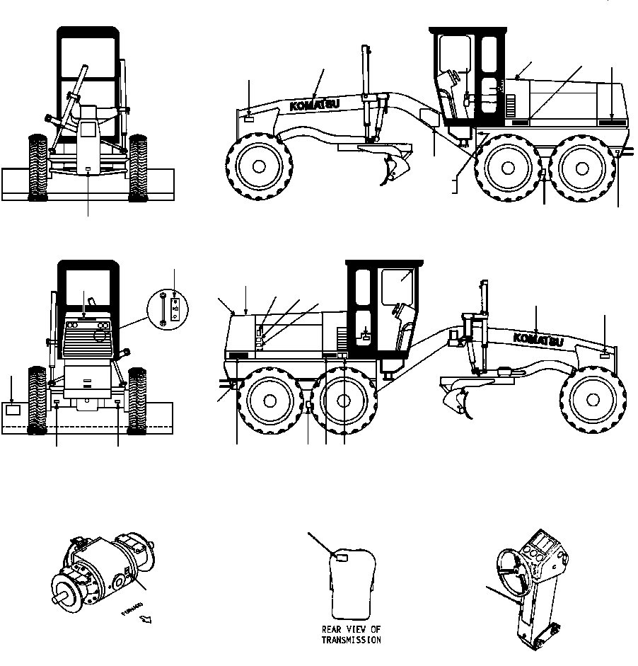 DECALS, MODEL 1434 848 H91 KOMATSU