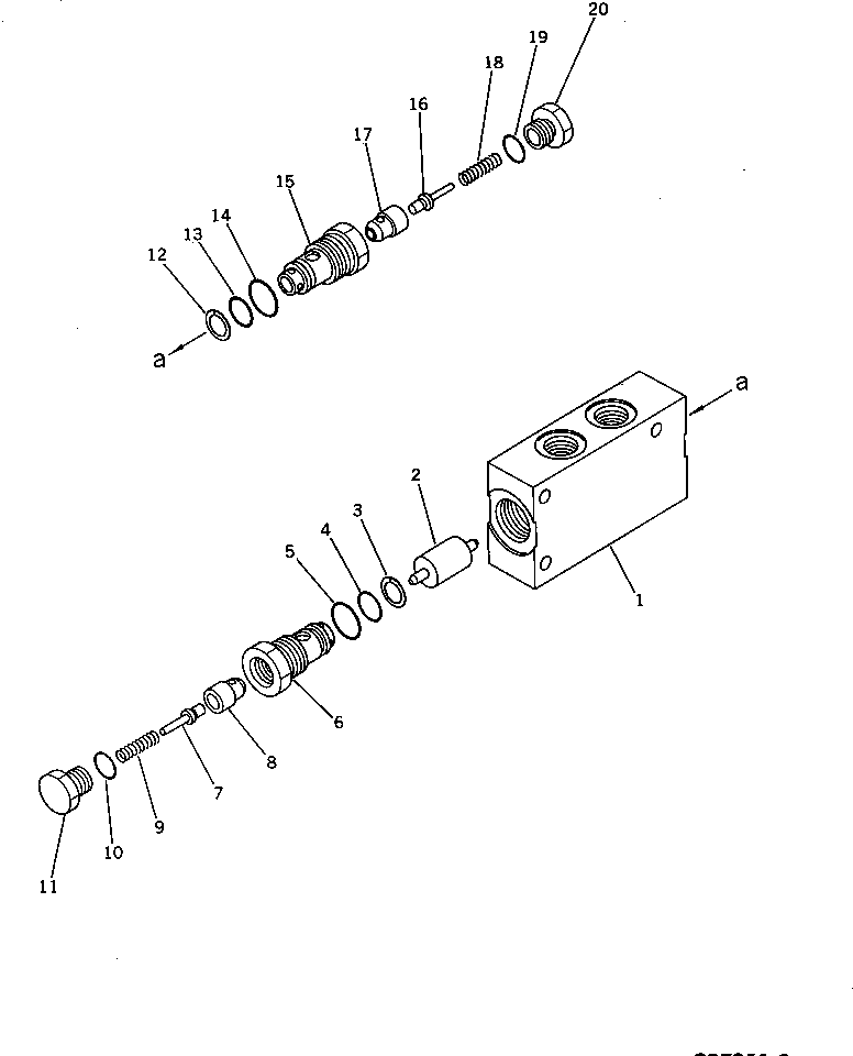Клапан в сборе 232-61-00240 KOMATSU