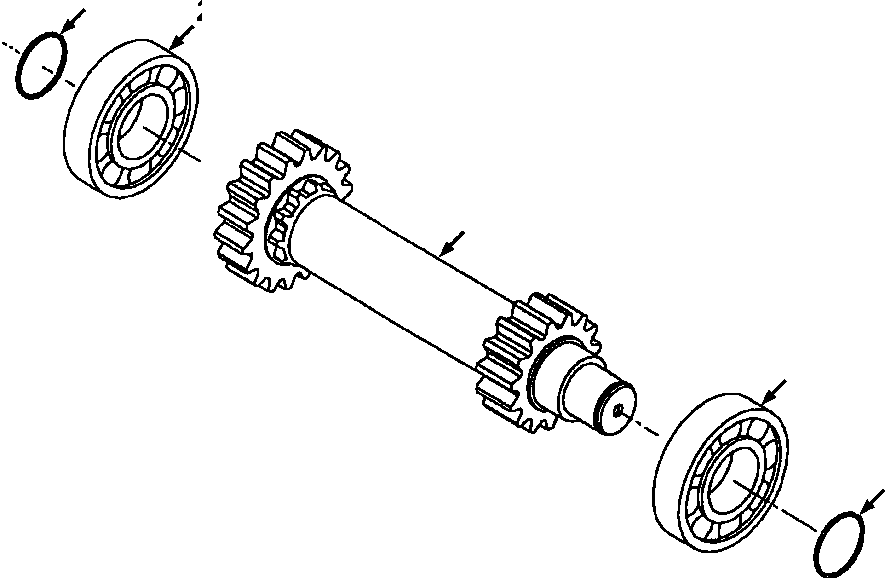 SHAFT, 1ST STAGE 1438 873 H91 KOMATSU