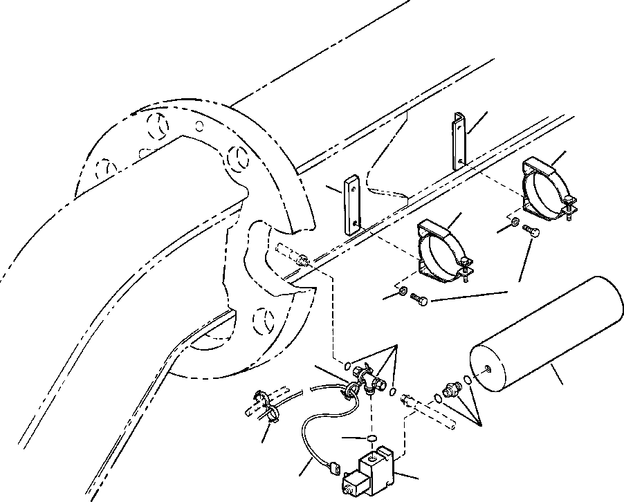 BLADE LIFT ACCUMULATOR ASSEMBLY 1435 237 H91 KOMATSU