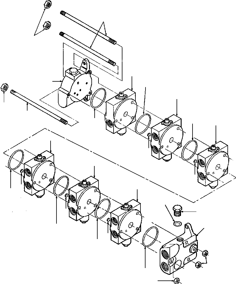 VALVE, CONTROL - L.H 1435 783 H92 KOMATSU
