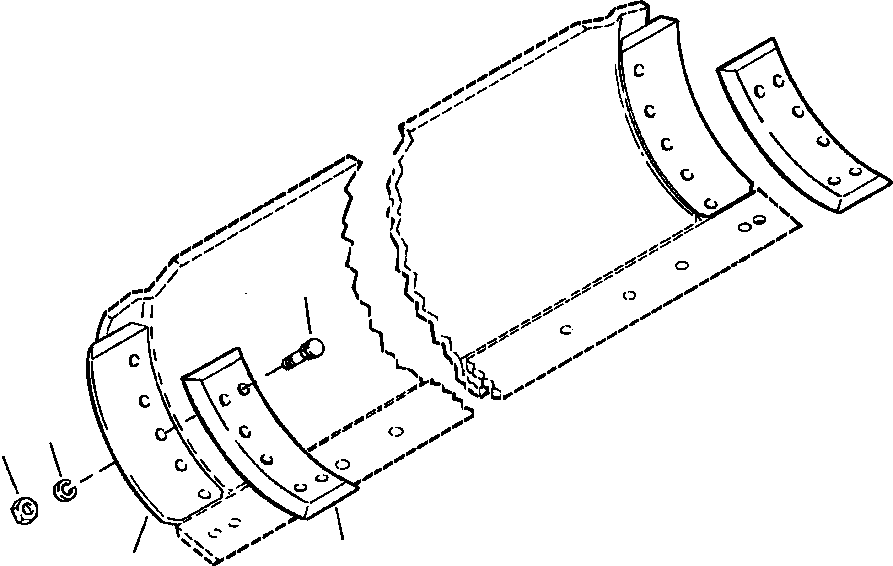 Шестигранная гайка 25 529 KOMATSU
