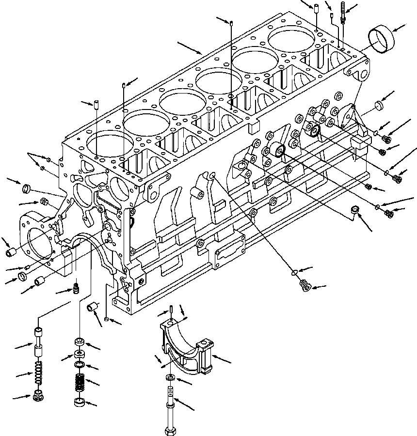 Блок цилиндров 1296 769 H1 KOMATSU