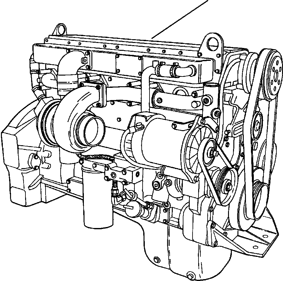 ENGINE, SERVICE 1434 412 H91 KOMATSU