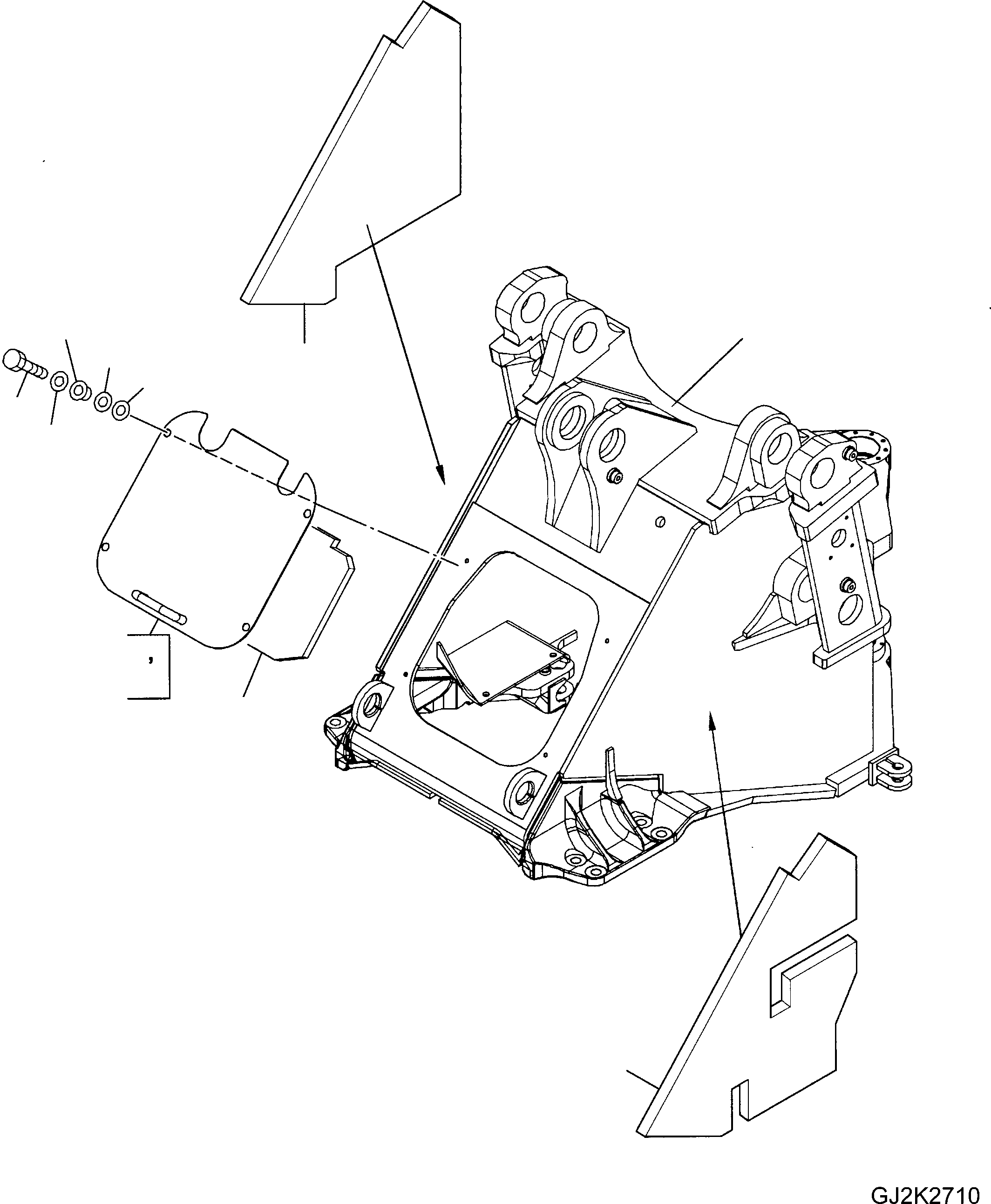 FRONT FRAME (WITH BRAKE COOLING) 421-U44-4110 KOMATSU