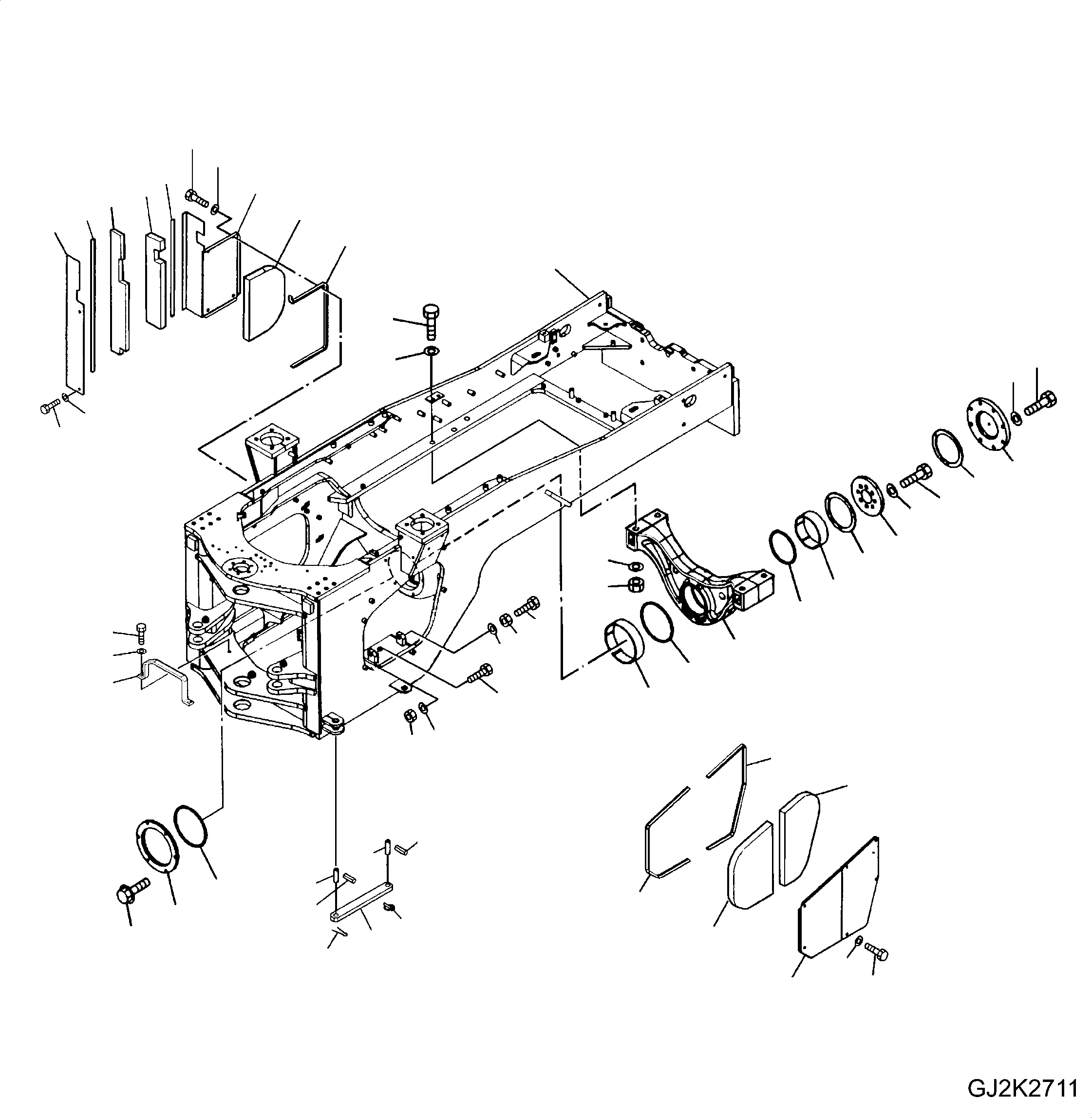 REAR FRAME (WITH BRAKE COOLING) 421-U44-4120 KOMATSU