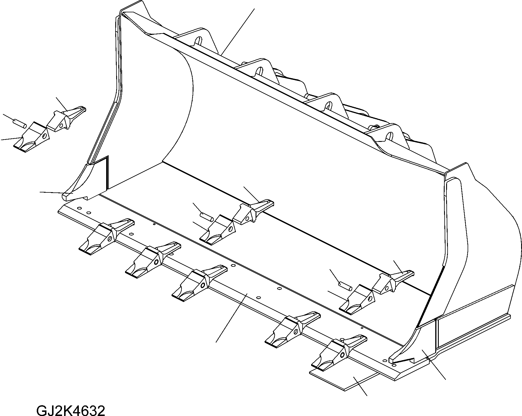 Ковш 423-75-H2E00 KOMATSU