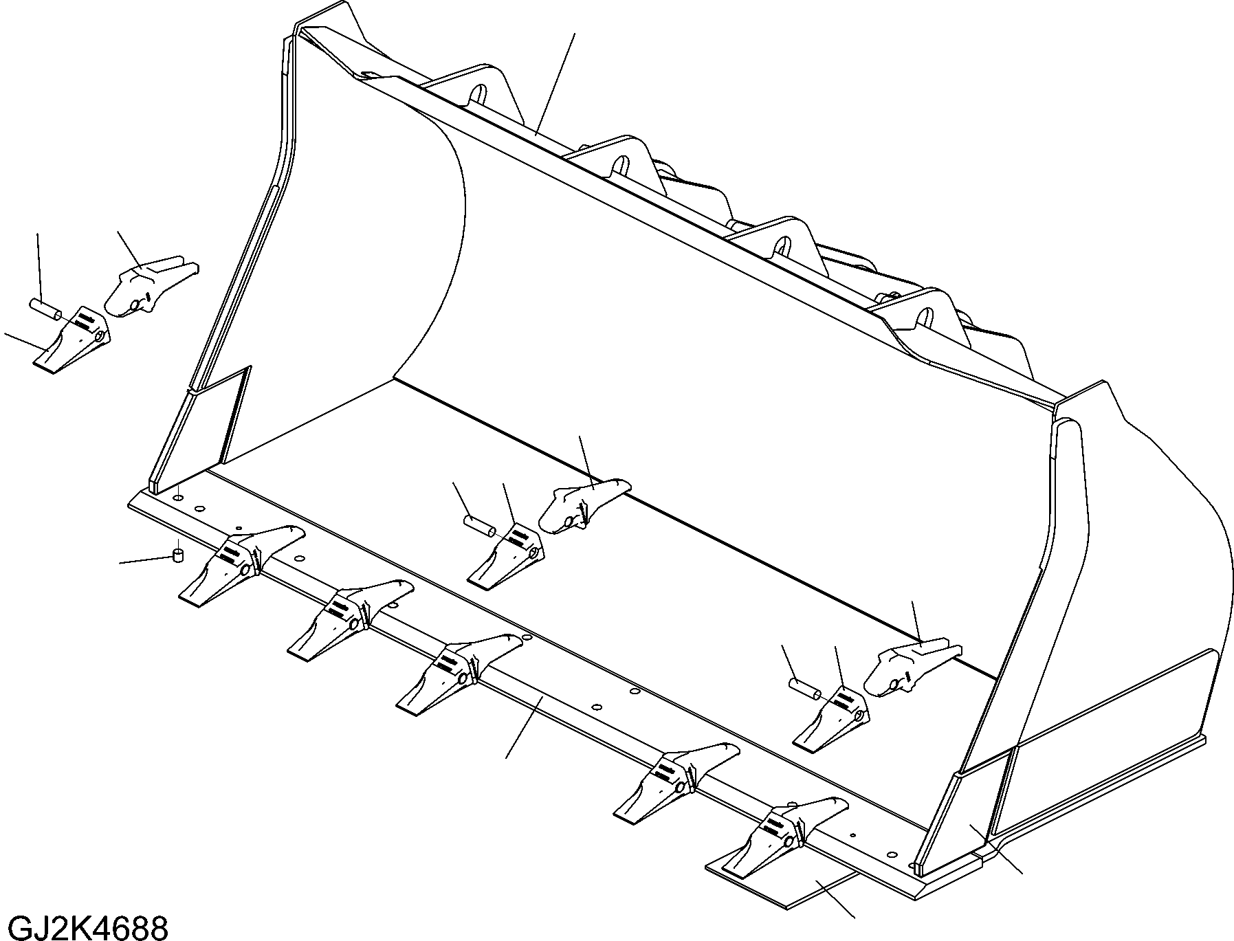 Ковш 423-75-H2D40 KOMATSU