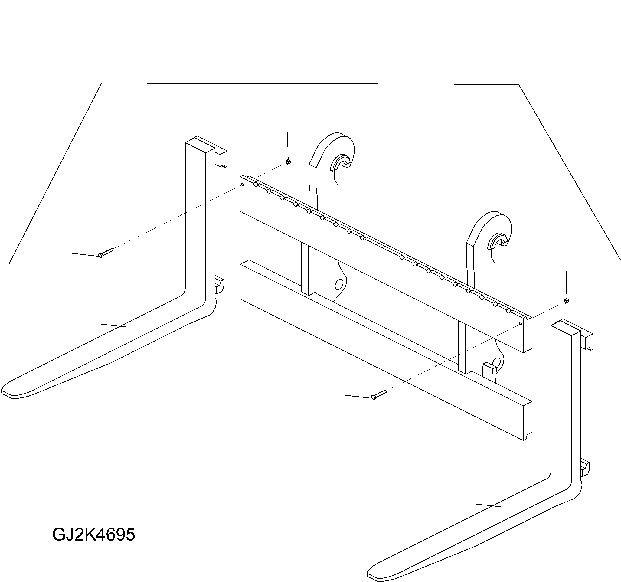 FORK 418-70-H2E60 KOMATSU