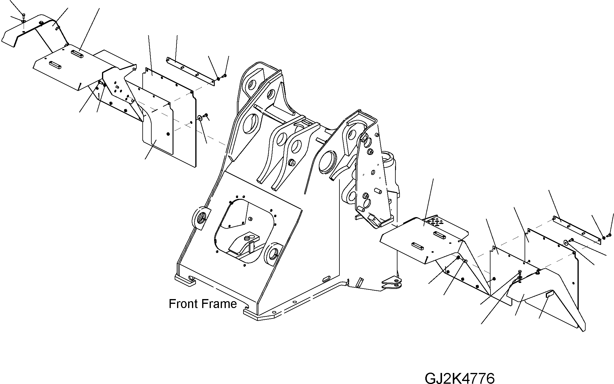 FENDER, RHS 418-U77-H162 KOMATSU