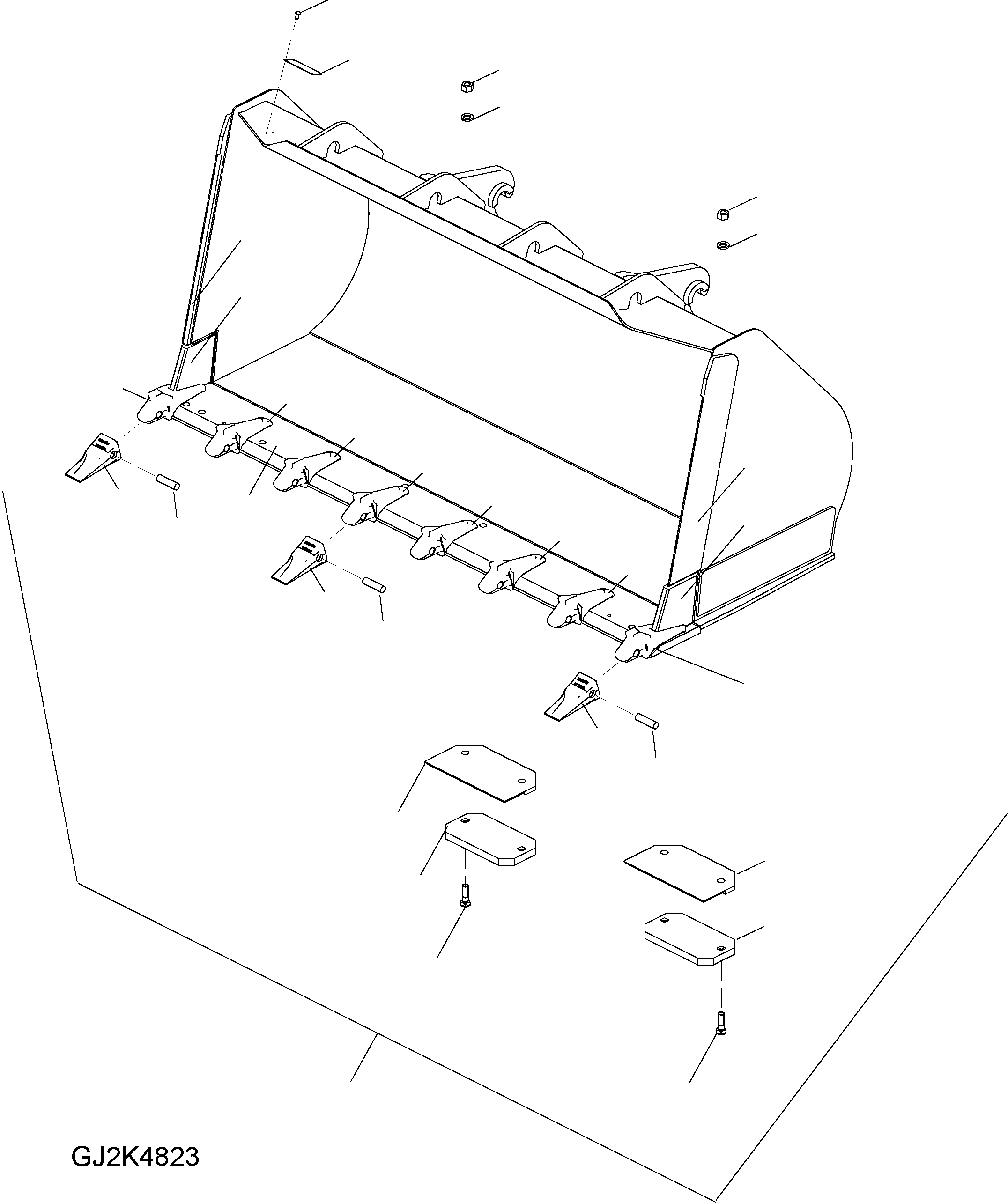 BUCKET ASSEMBLY 418-71-H2E40 KOMATSU