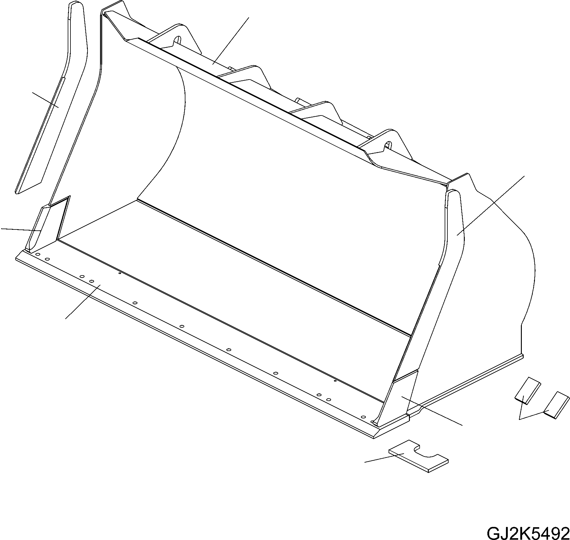 BLADE, (WELDED) 424-70-H2D90 KOMATSU