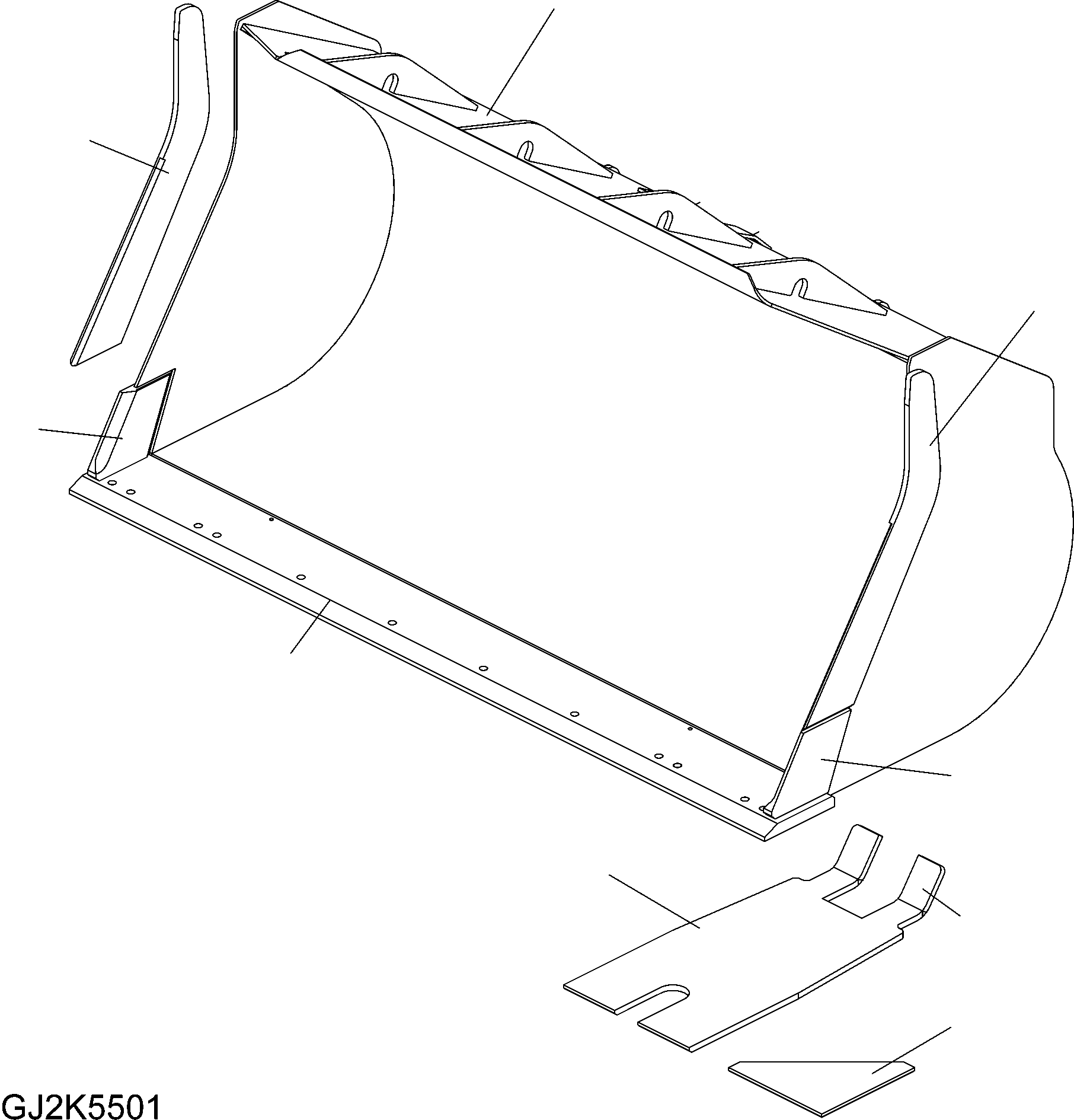 SKID, (WELDED) 423-71-H2D00 KOMATSU
