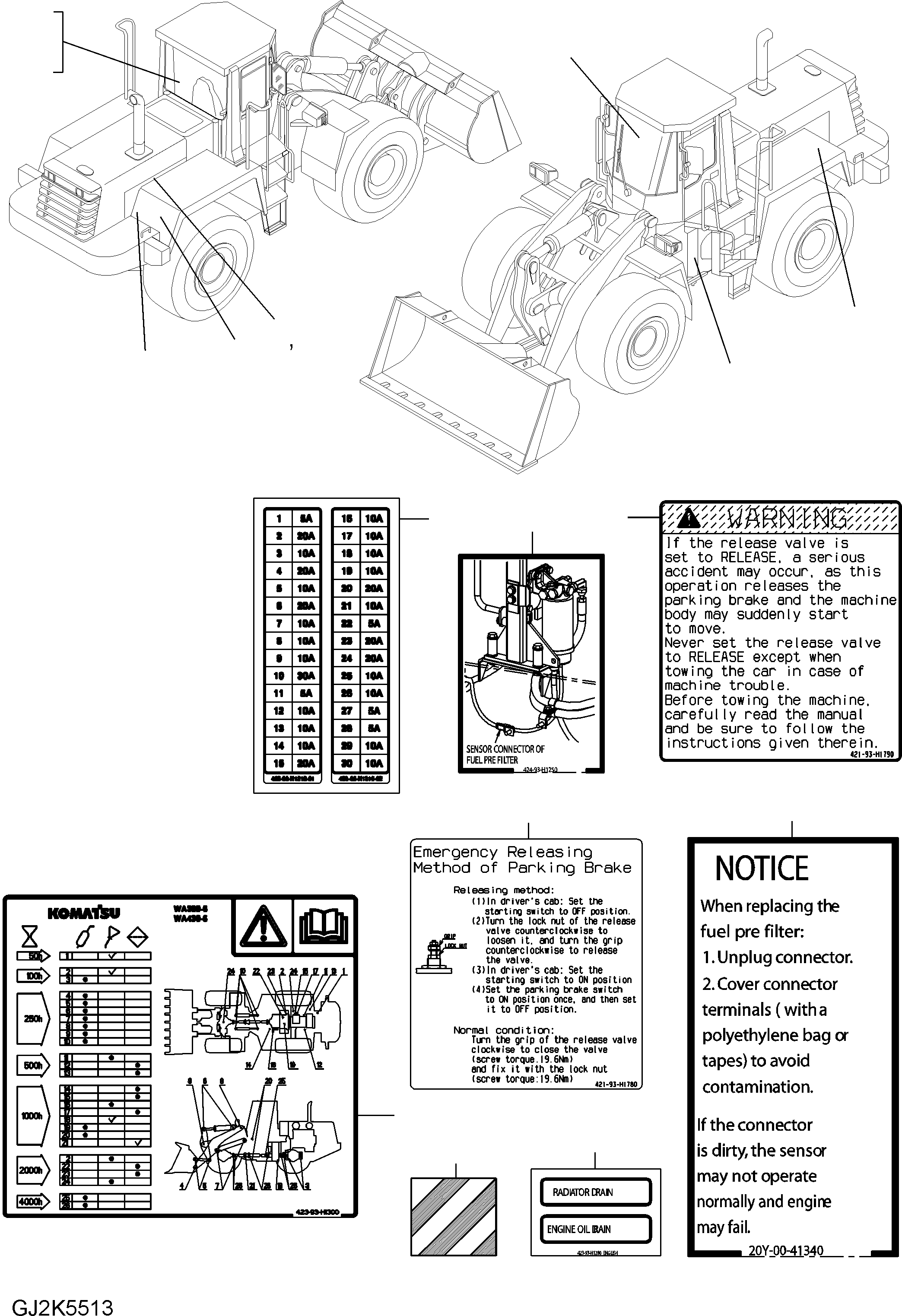 DECAL, PRE FILTER 424-93-H1250 KOMATSU