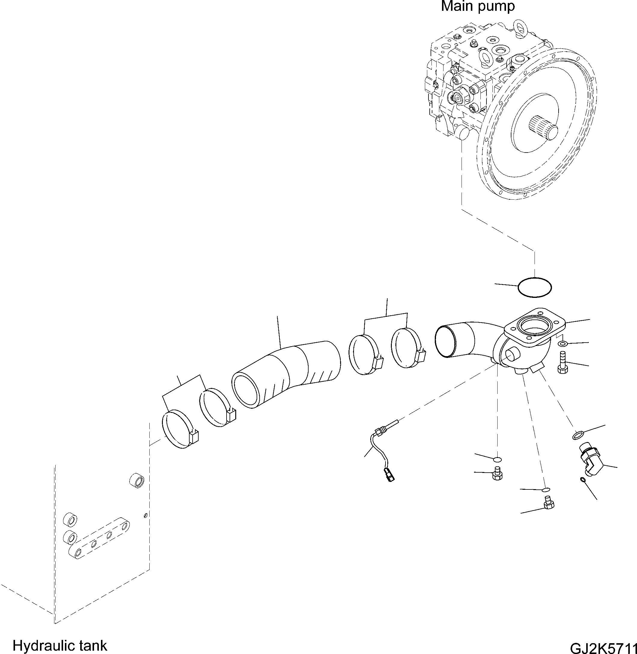 Шланг 07260-08733 KOMATSU