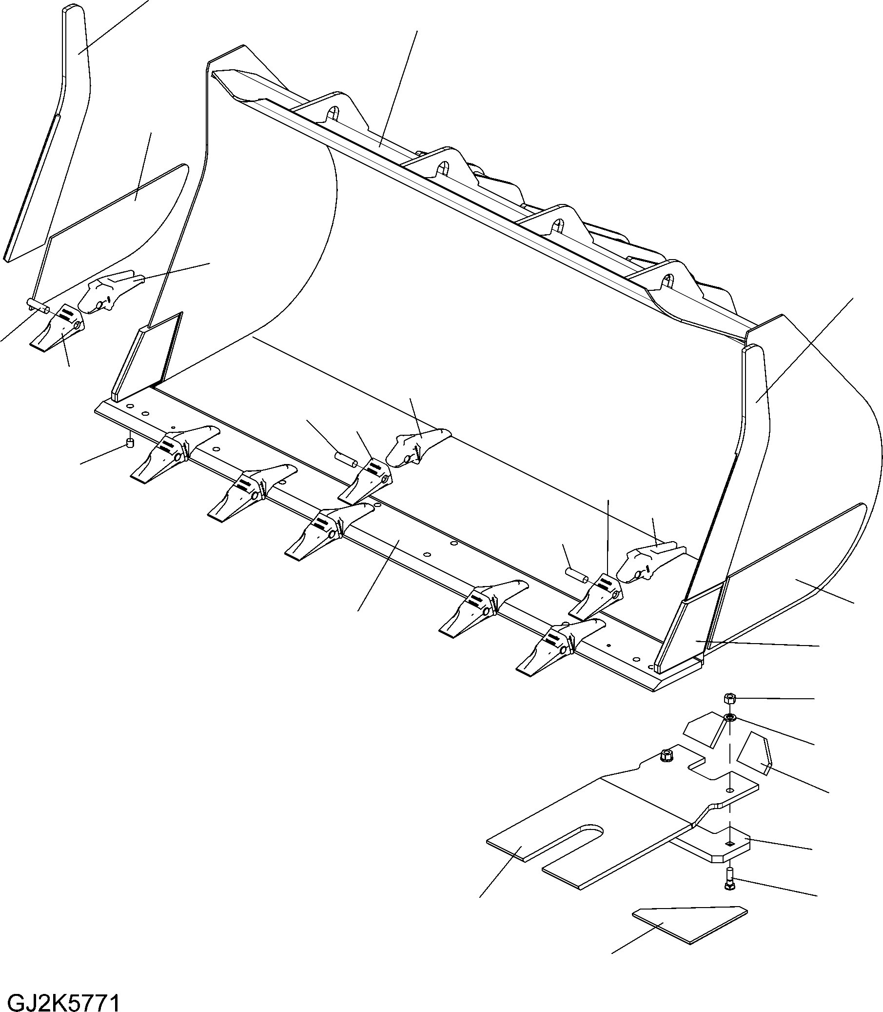 TOOTH HOLDER, LHS 421-72-H2D50 KOMATSU