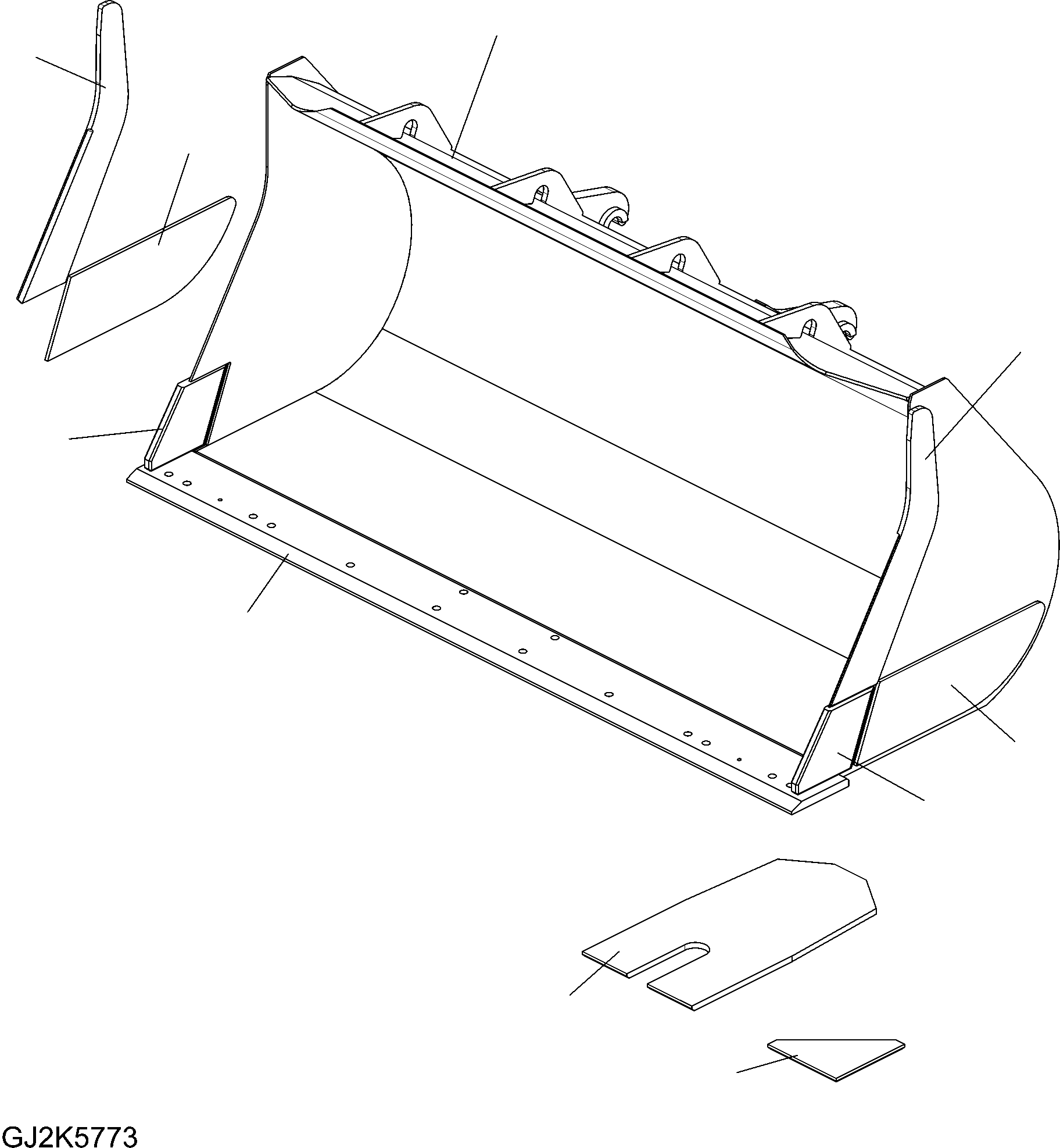 SKID, (WELDED) 423-75-H2H30 KOMATSU