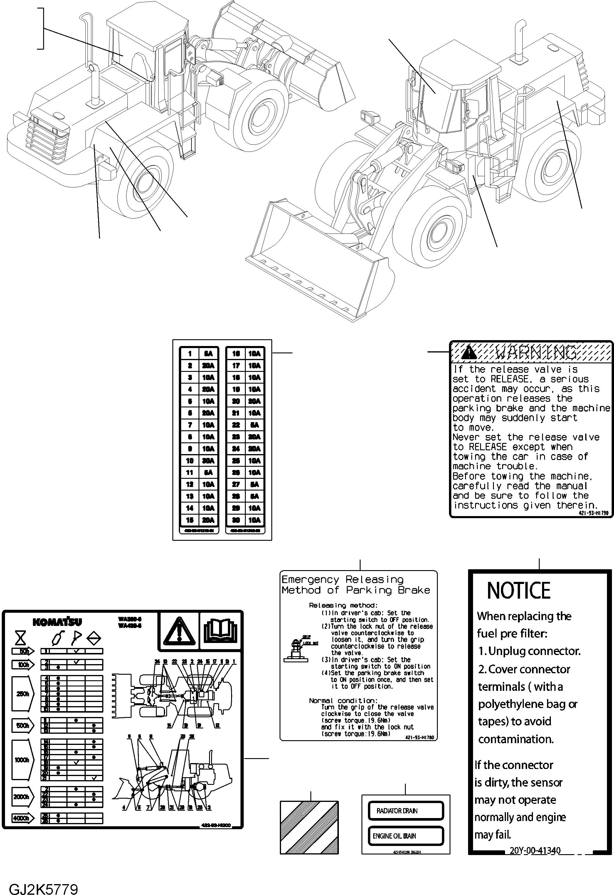 Табличка смазки 423-93-H1270 KOMATSU