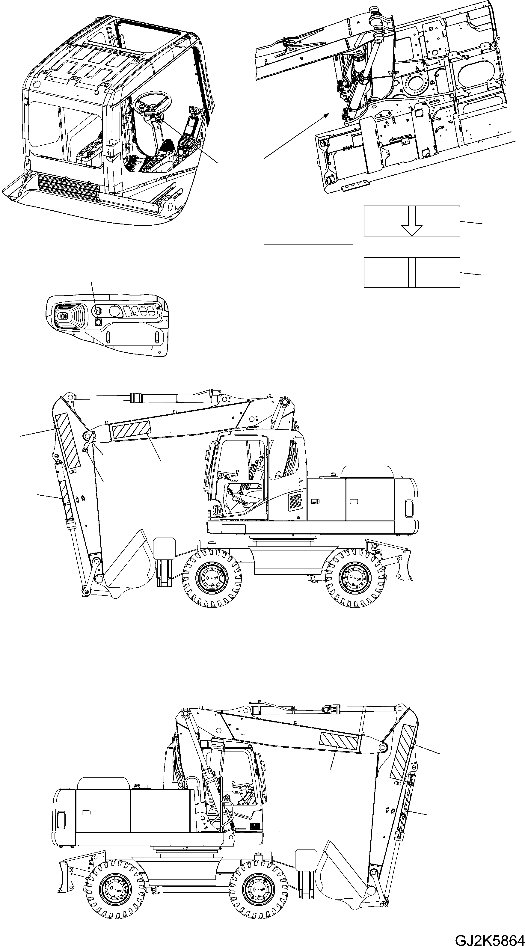 Decal, Red/White, L.H. 20K-00-31760 KOMATSU