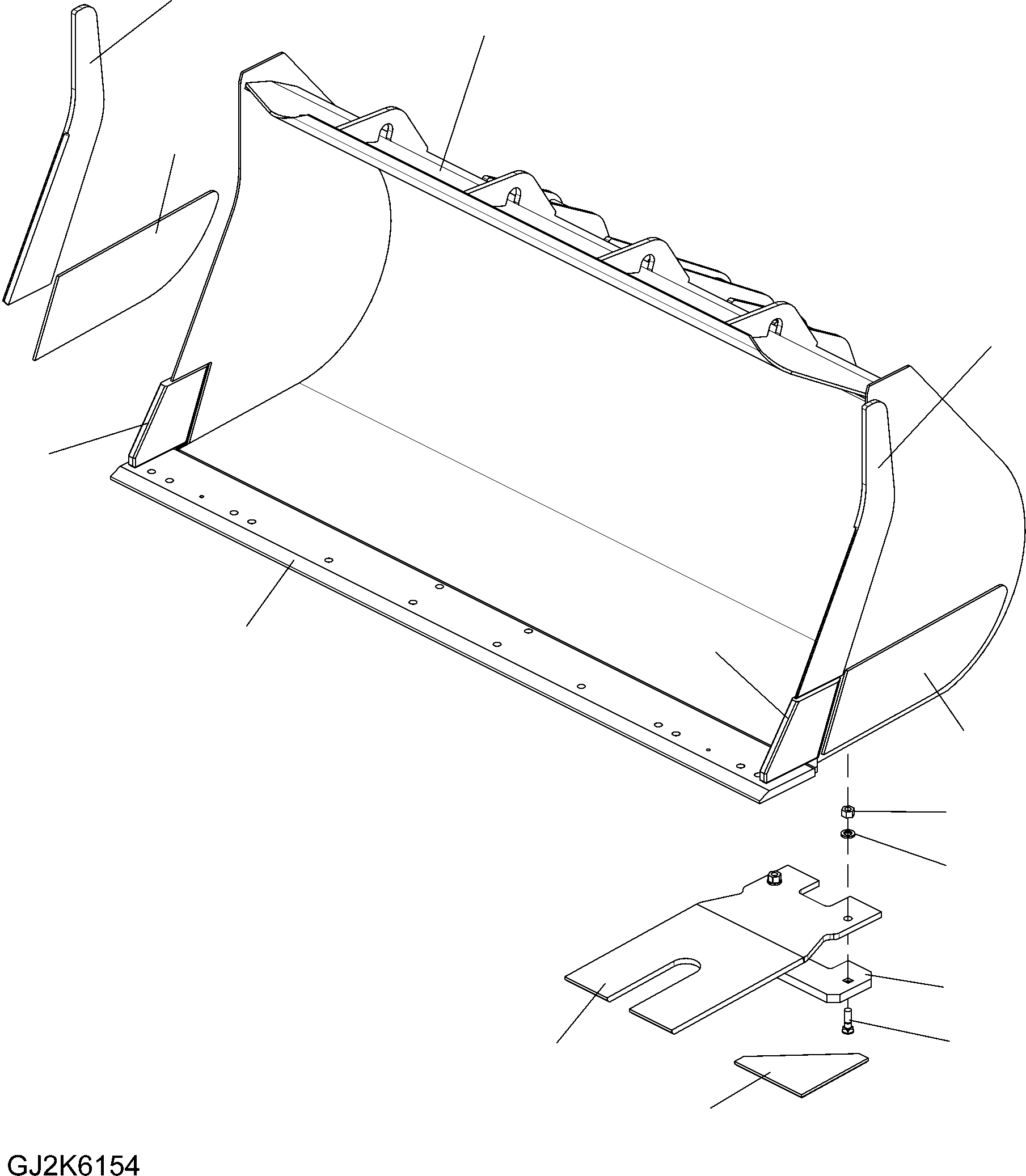 SKID, (WELDED) 424-73-H2E20 KOMATSU