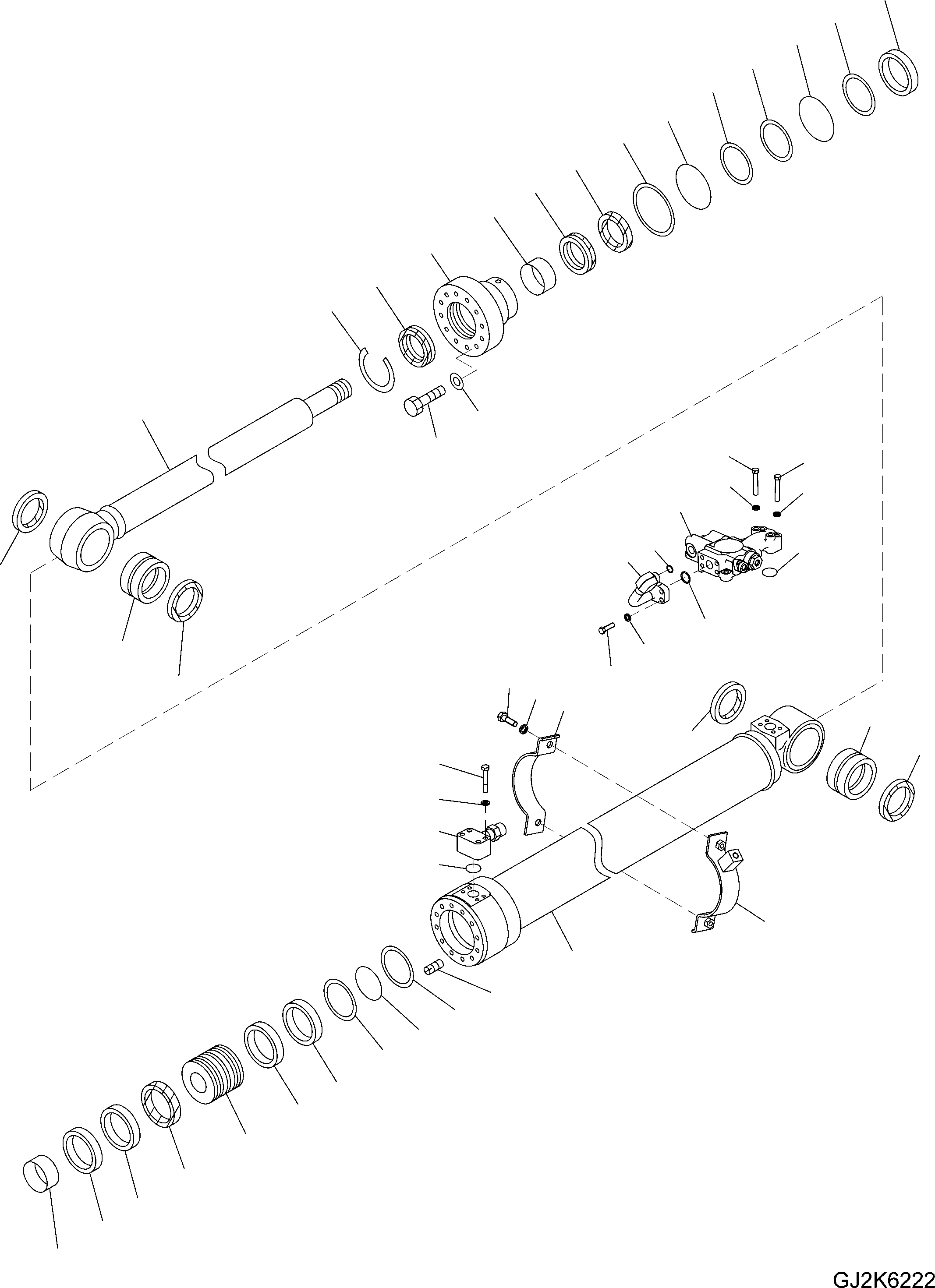 Boom Cylinder Assembly 707-01-0L360 KOMATSU
