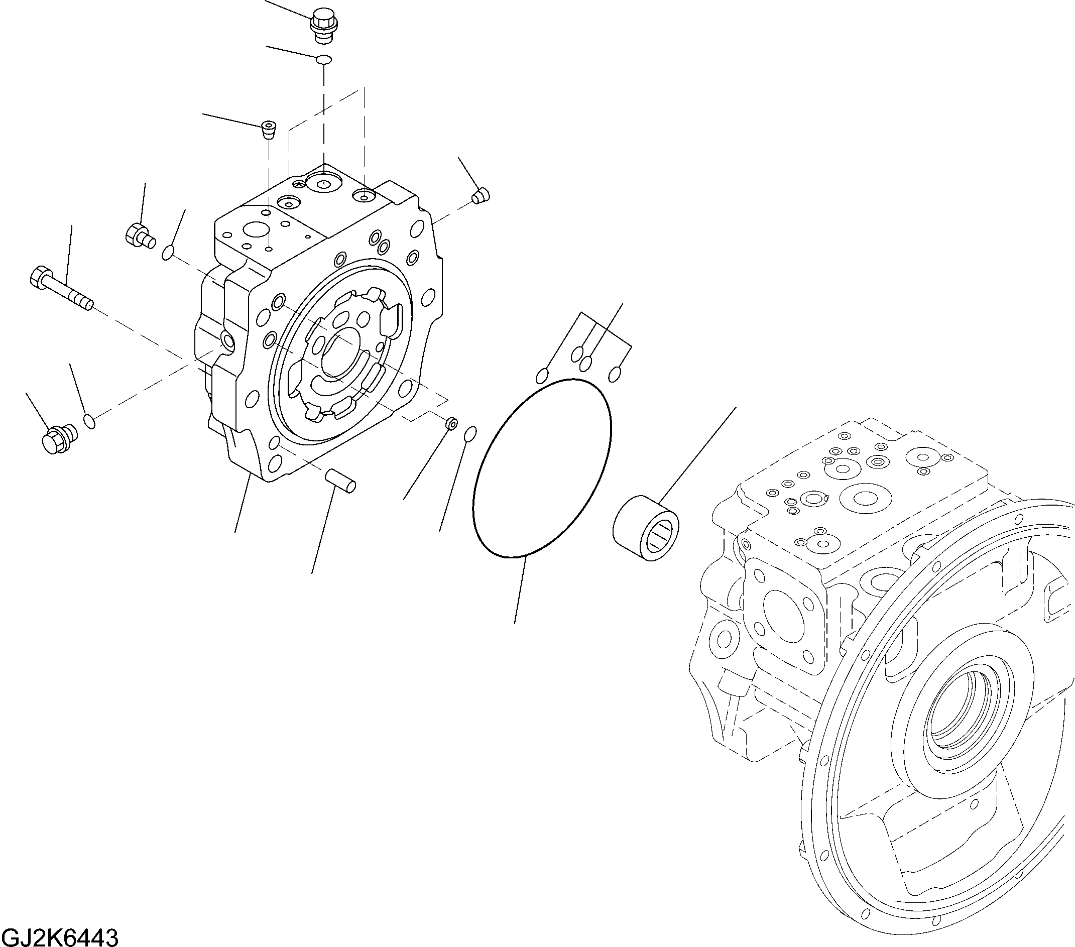 CAP ASSEMBLY, END (\7\708-1L-04260) KOMATSU