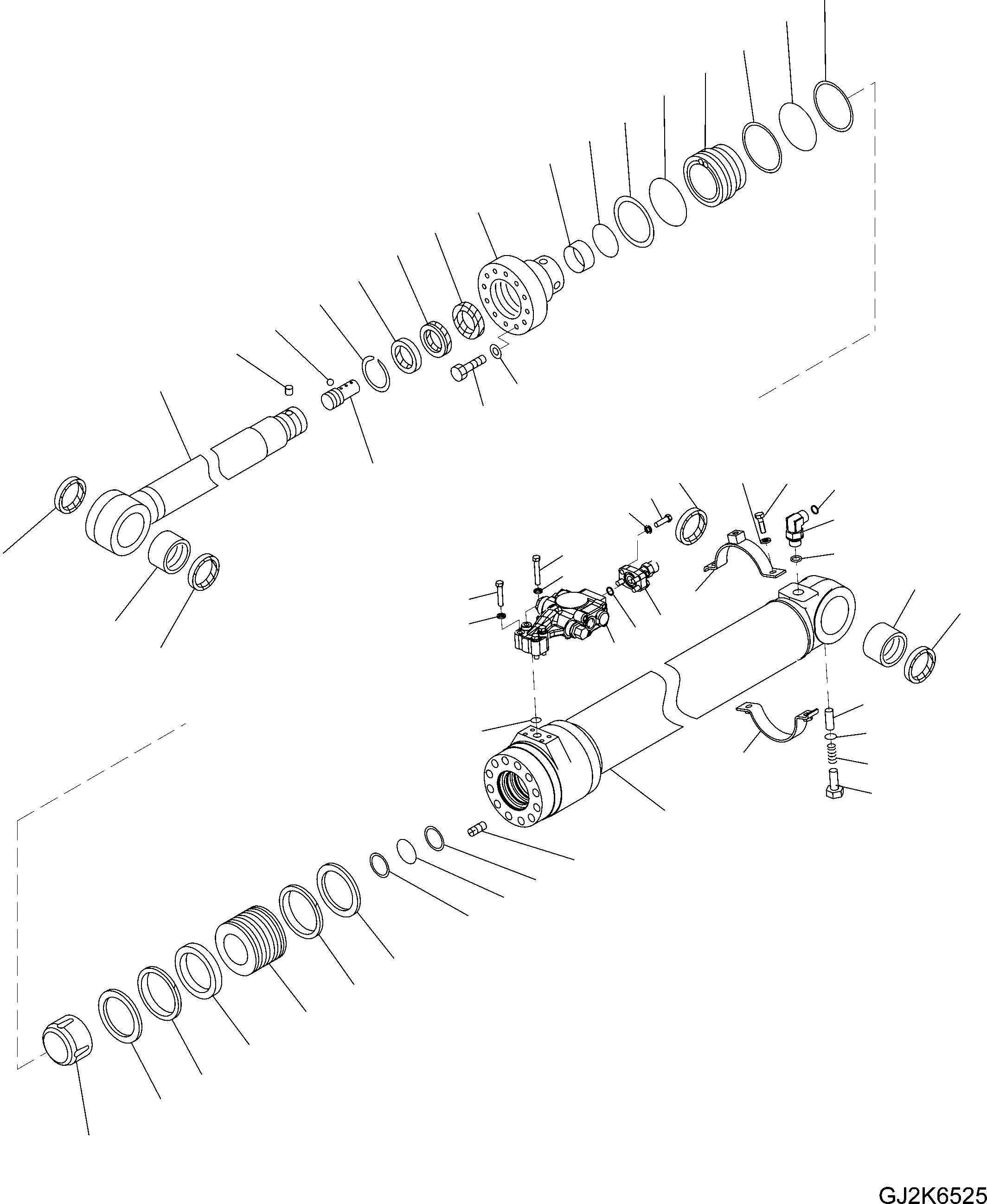 Цилиндр в сборе 707-E1-X1800 KOMATSU