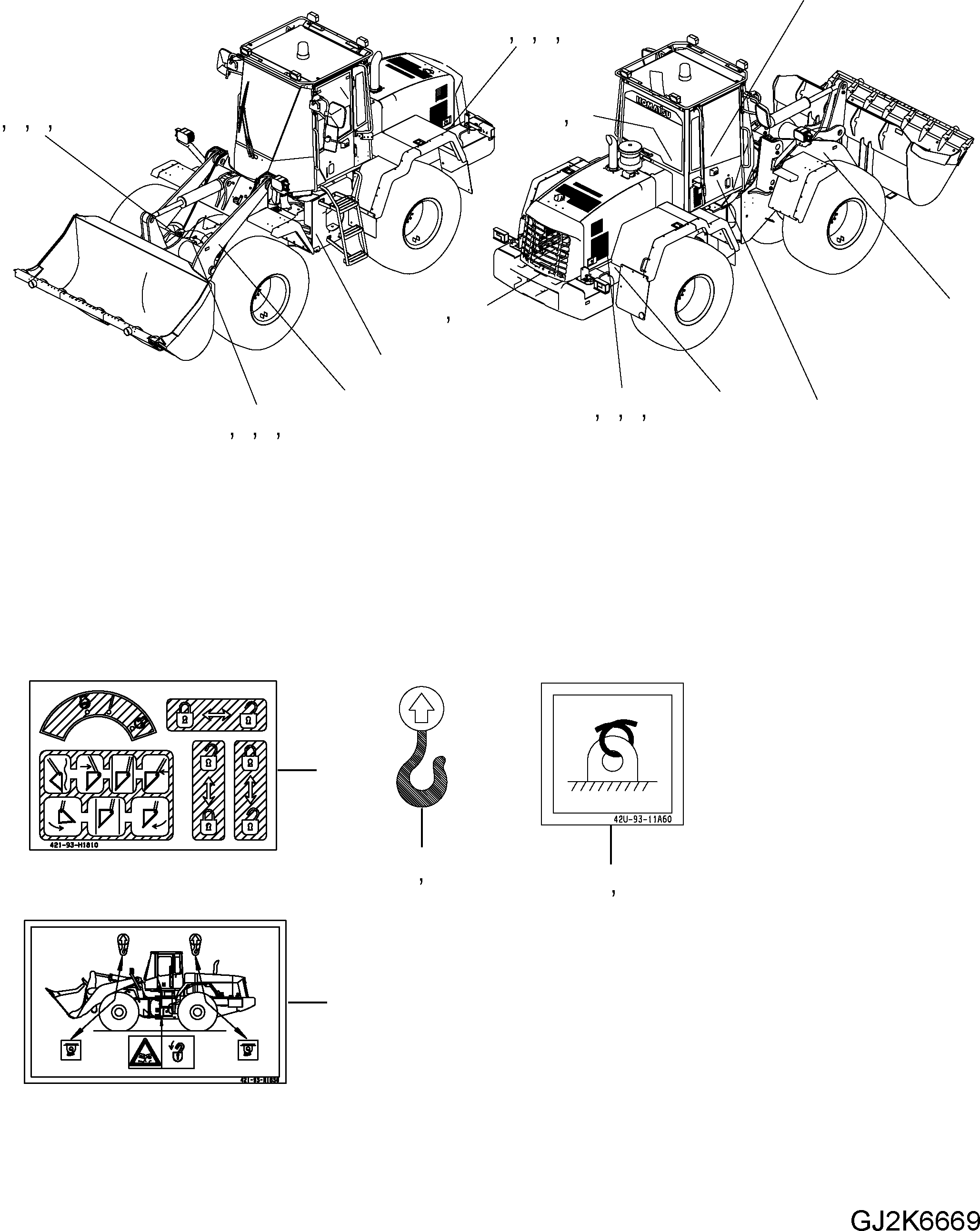 NOTE PLATE 424-V07-H050 KOMATSU