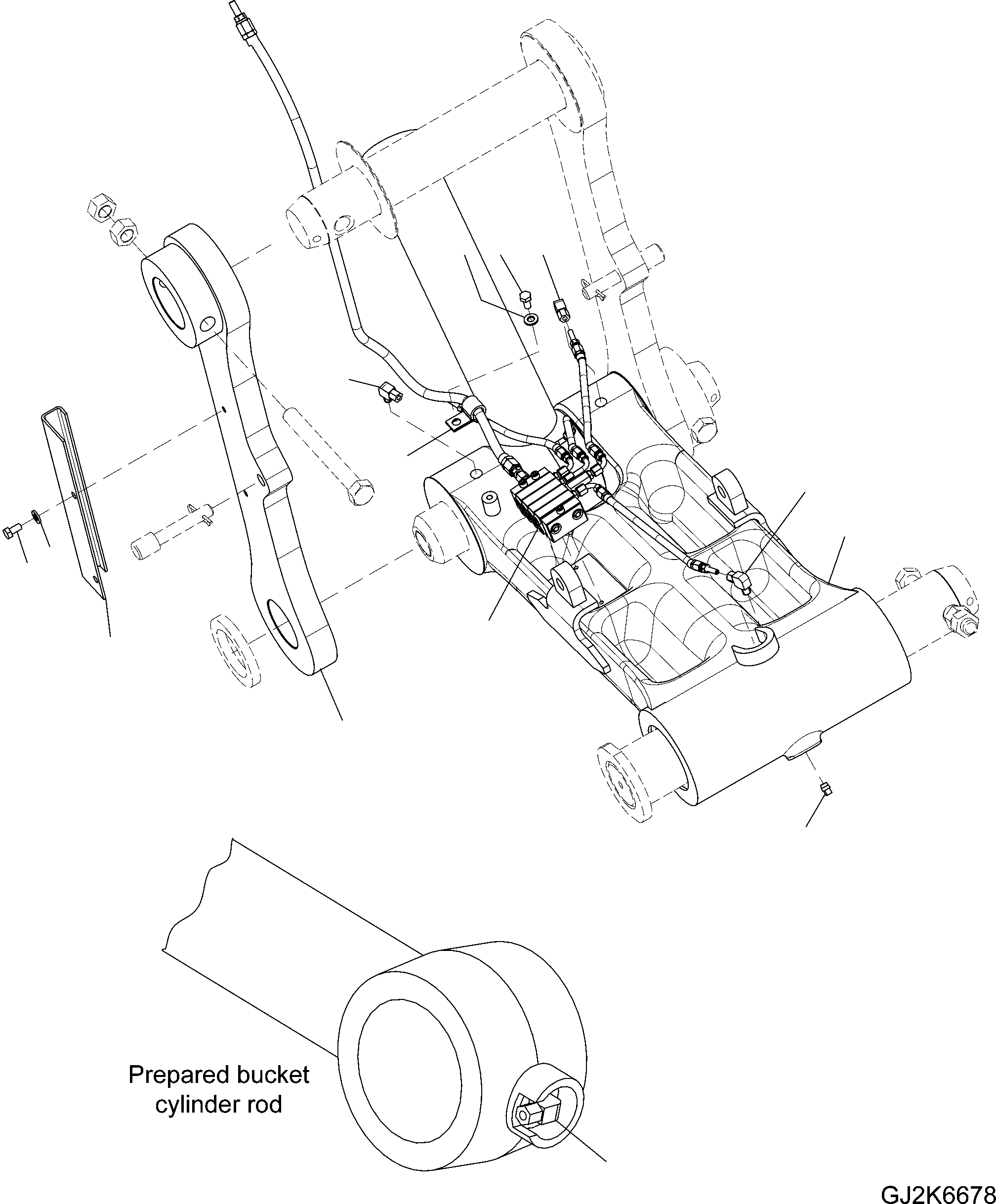 LINK, WITH AUTO GREASE, L.H. 20K-S95-H360 KOMATSU