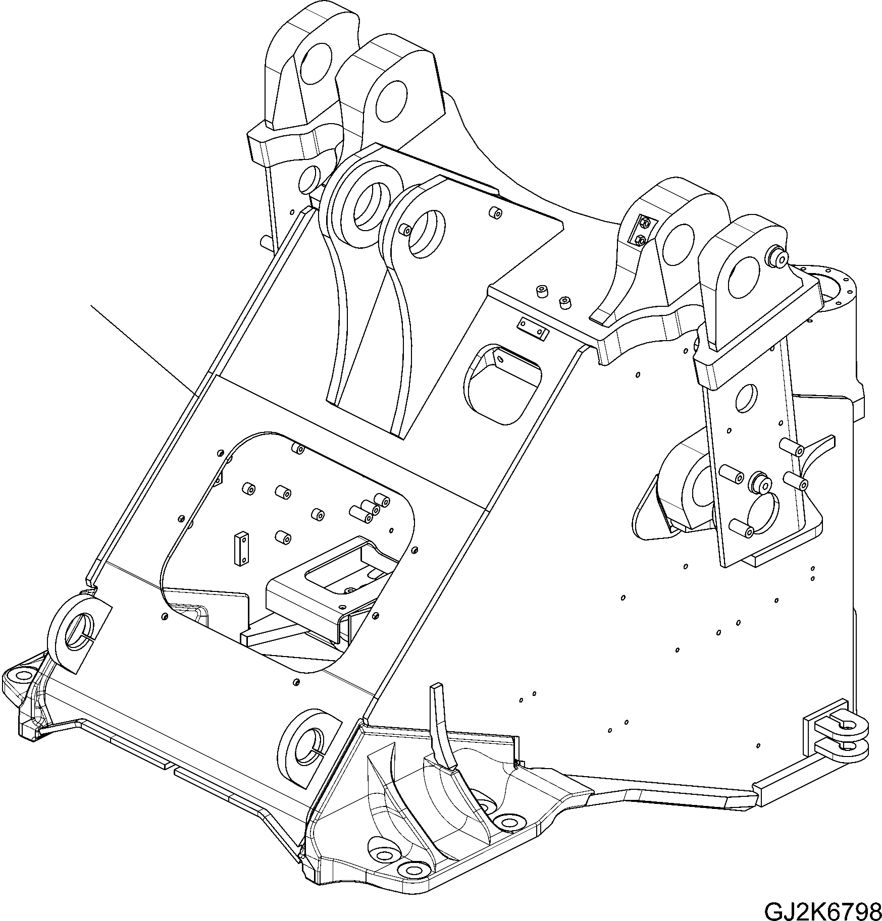 FRAME, FRONT 424-46-H1220 KOMATSU