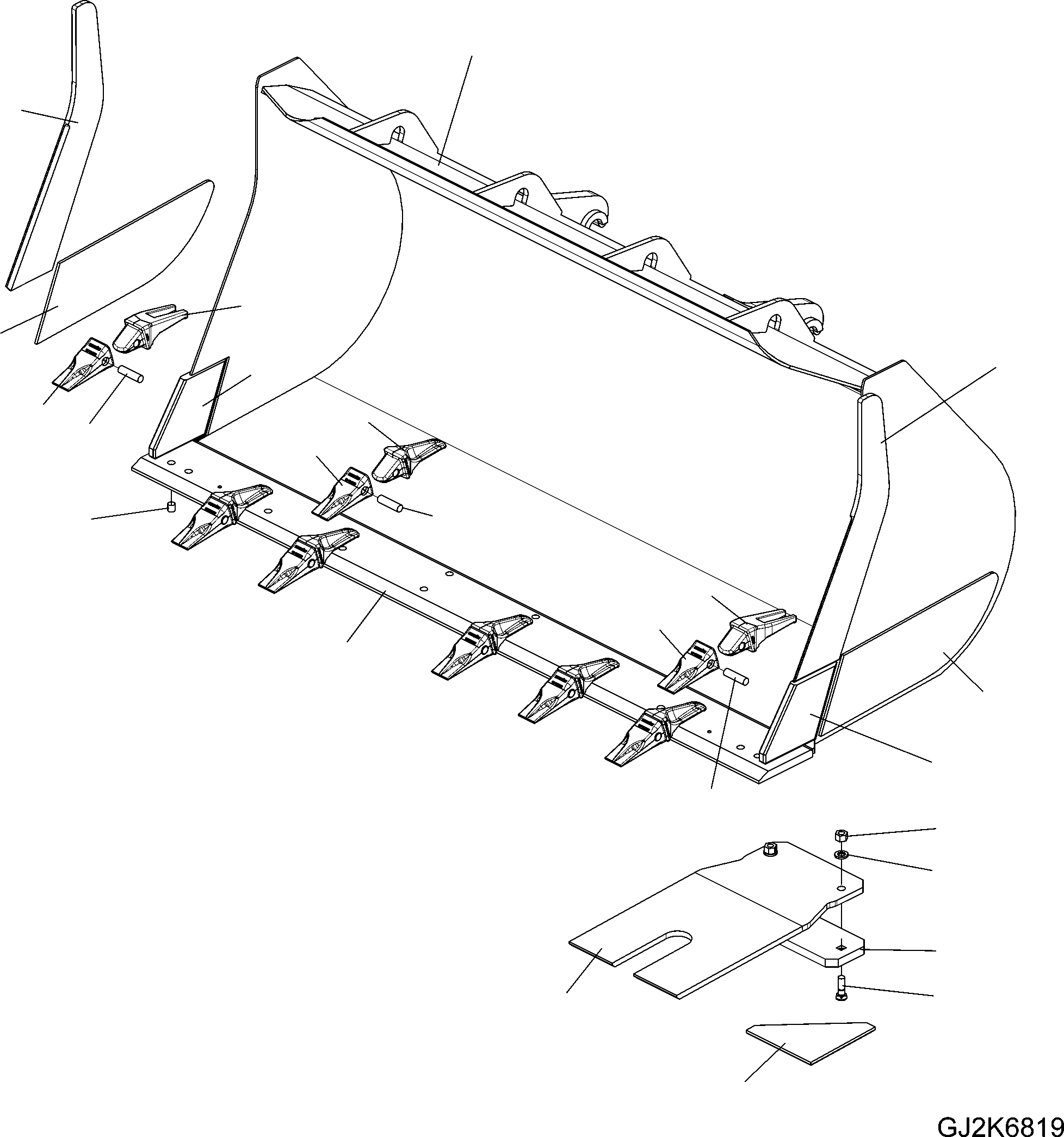 Ковш 423-75-H2K40 KOMATSU