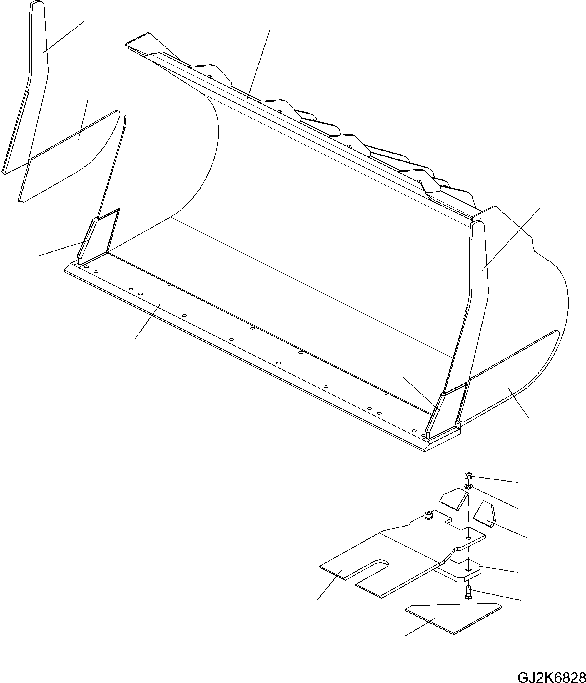 REINFORCEMENT, R.H., (WELDED) 424-73-H2E60 KOMATSU