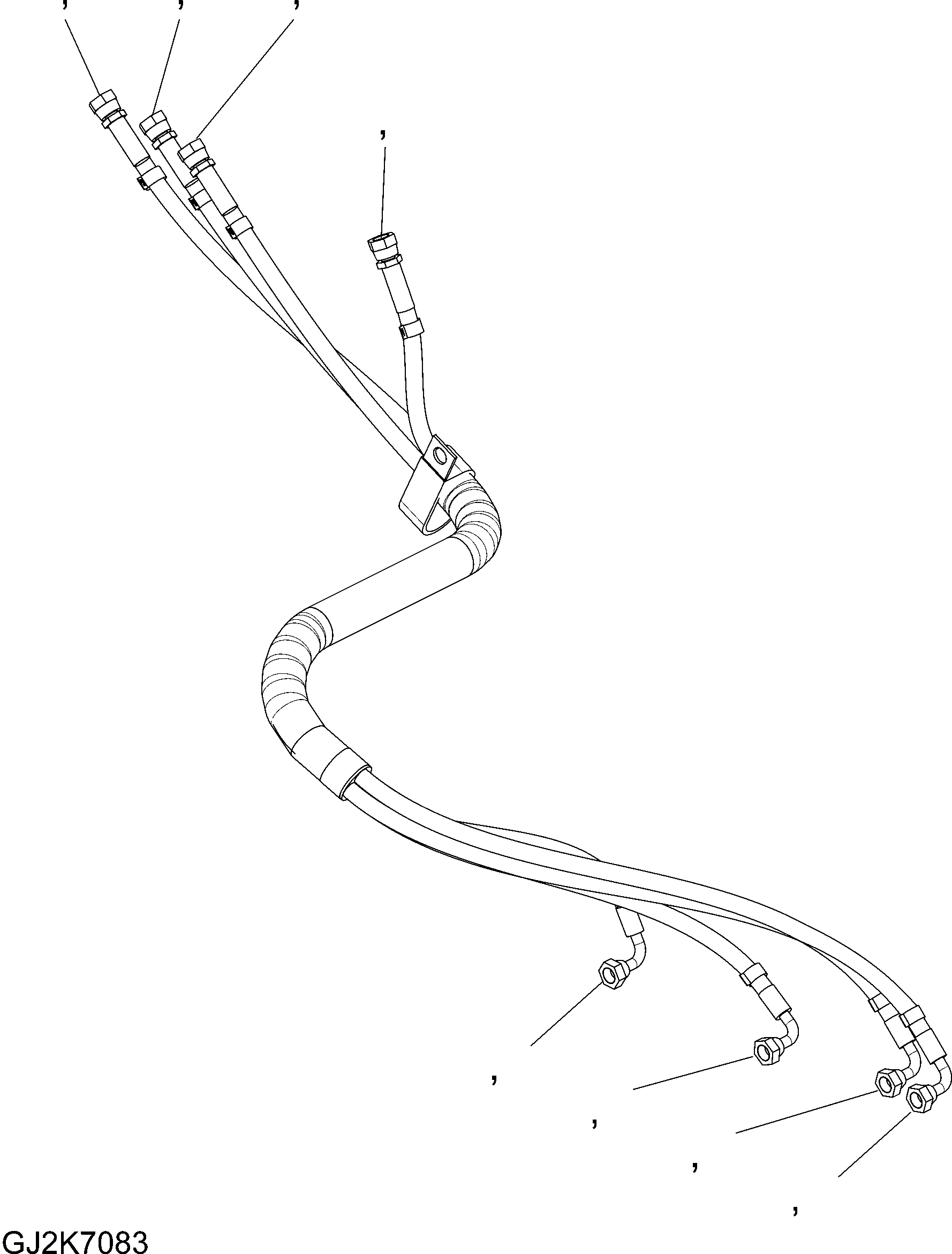 Шланг в сборе 20G-62-33853 KOMATSU