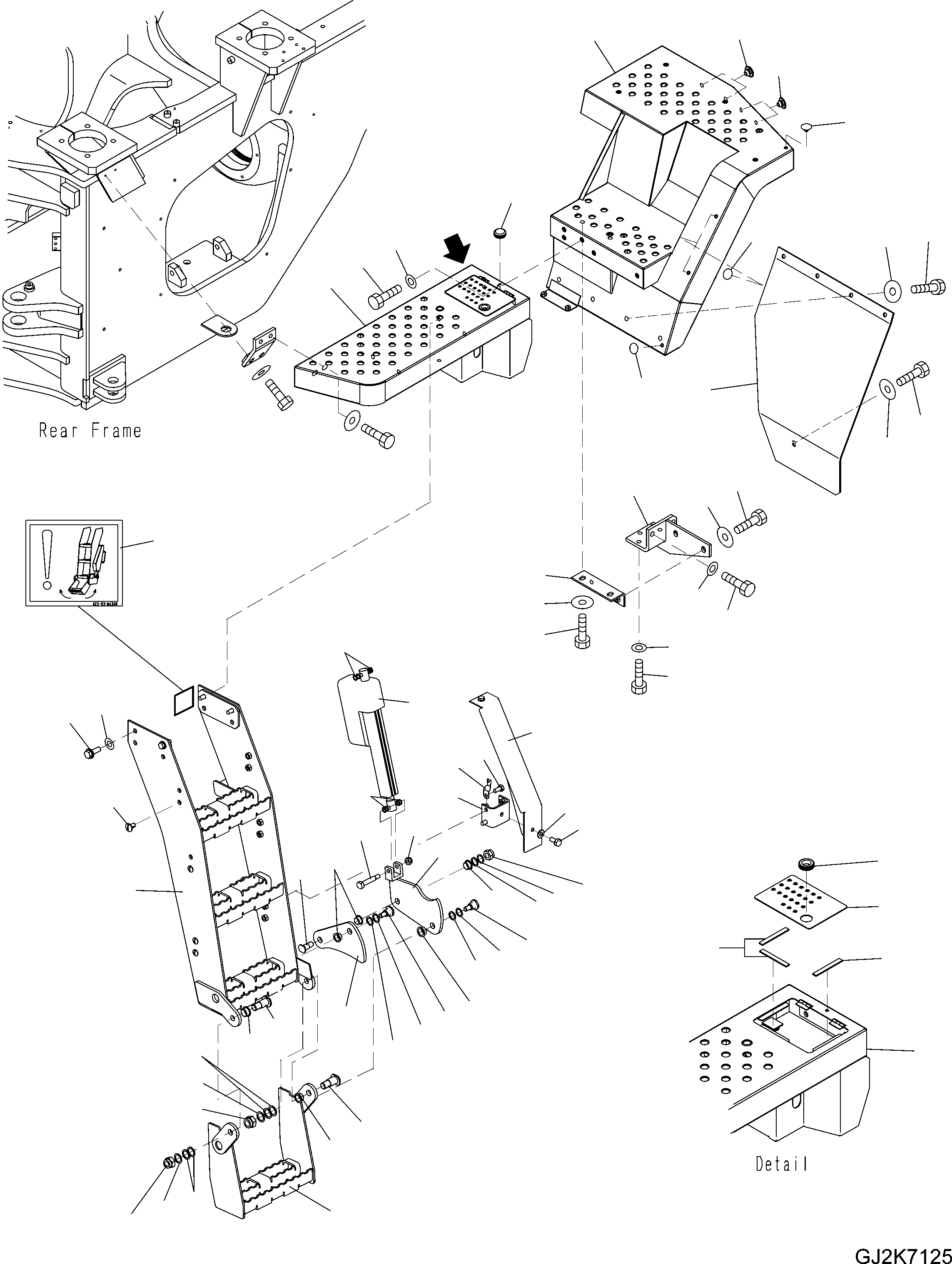 LADDER, TILT 423-54-H4B91 KOMATSU