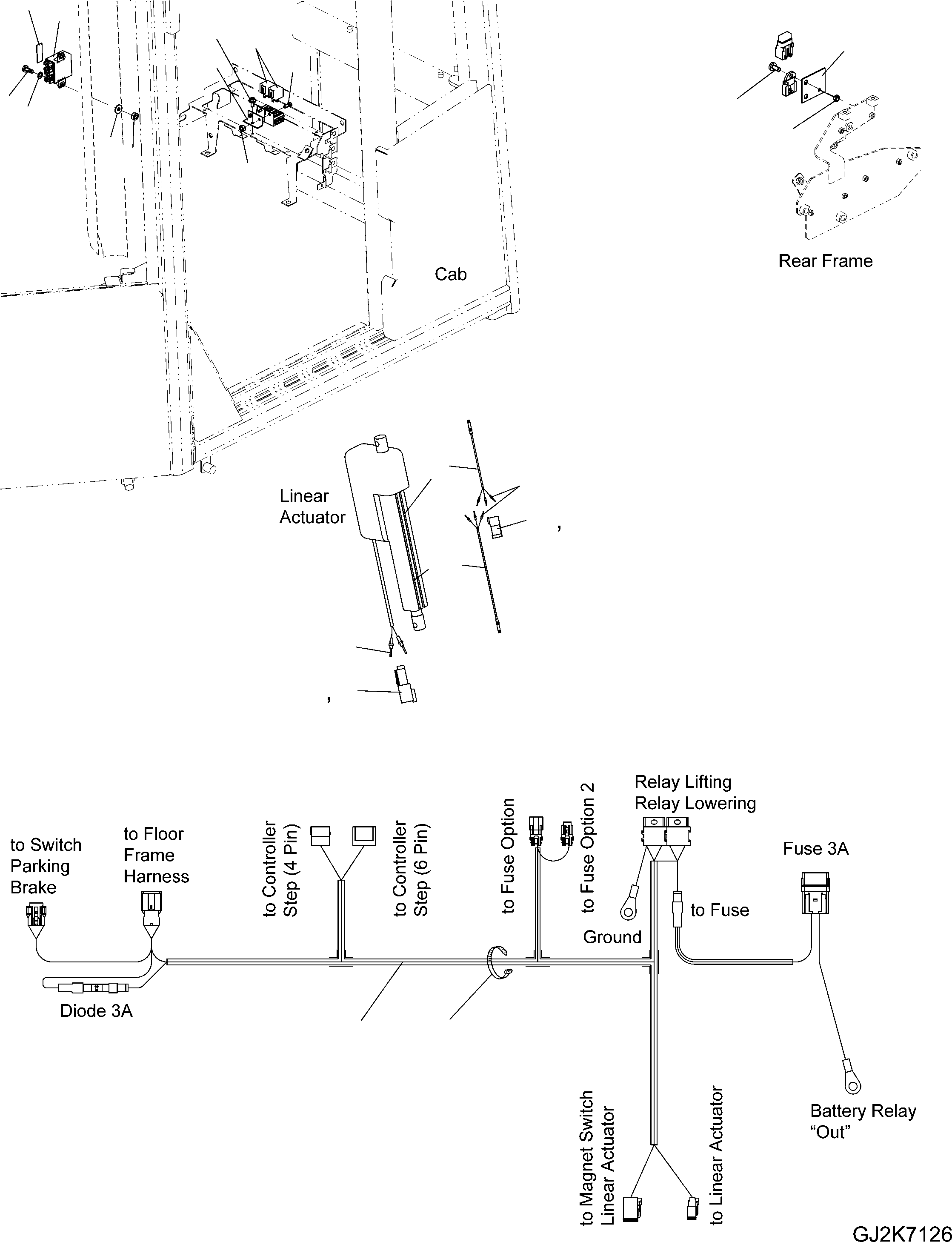 WIRING HARNESS, STEP 423-06-H2770 KOMATSU