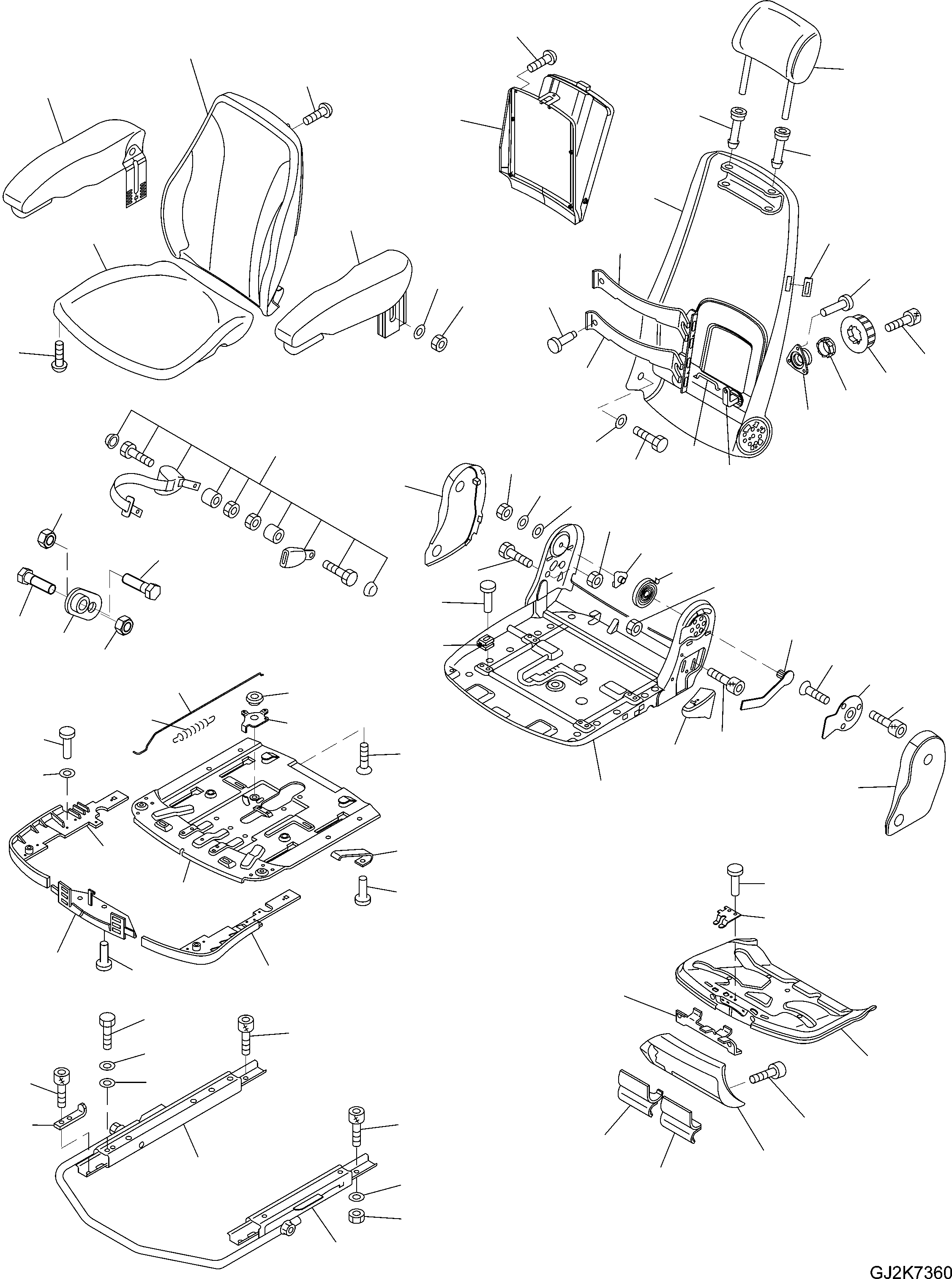 SEAT, MECHANICAL SUSPENSION 20E-57-41150 KOMATSU