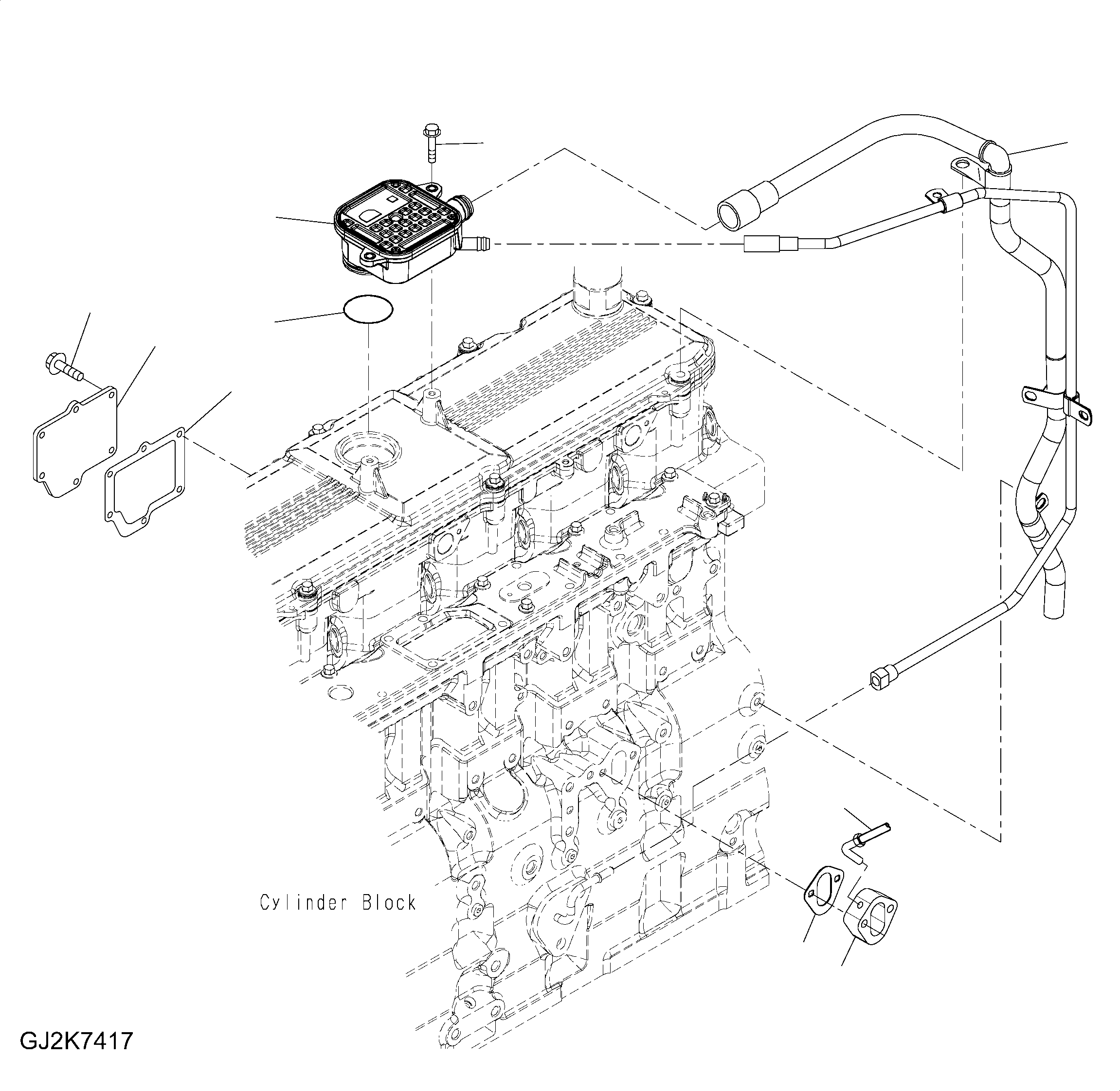 TUBE, OIL DRAIN CU4932877 KOMATSU