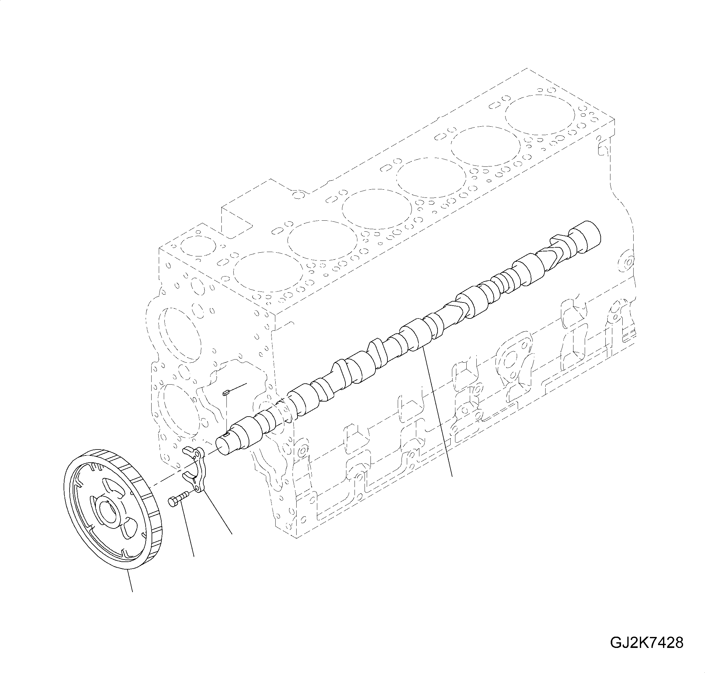 Распределительный вал CU3977672 KOMATSU