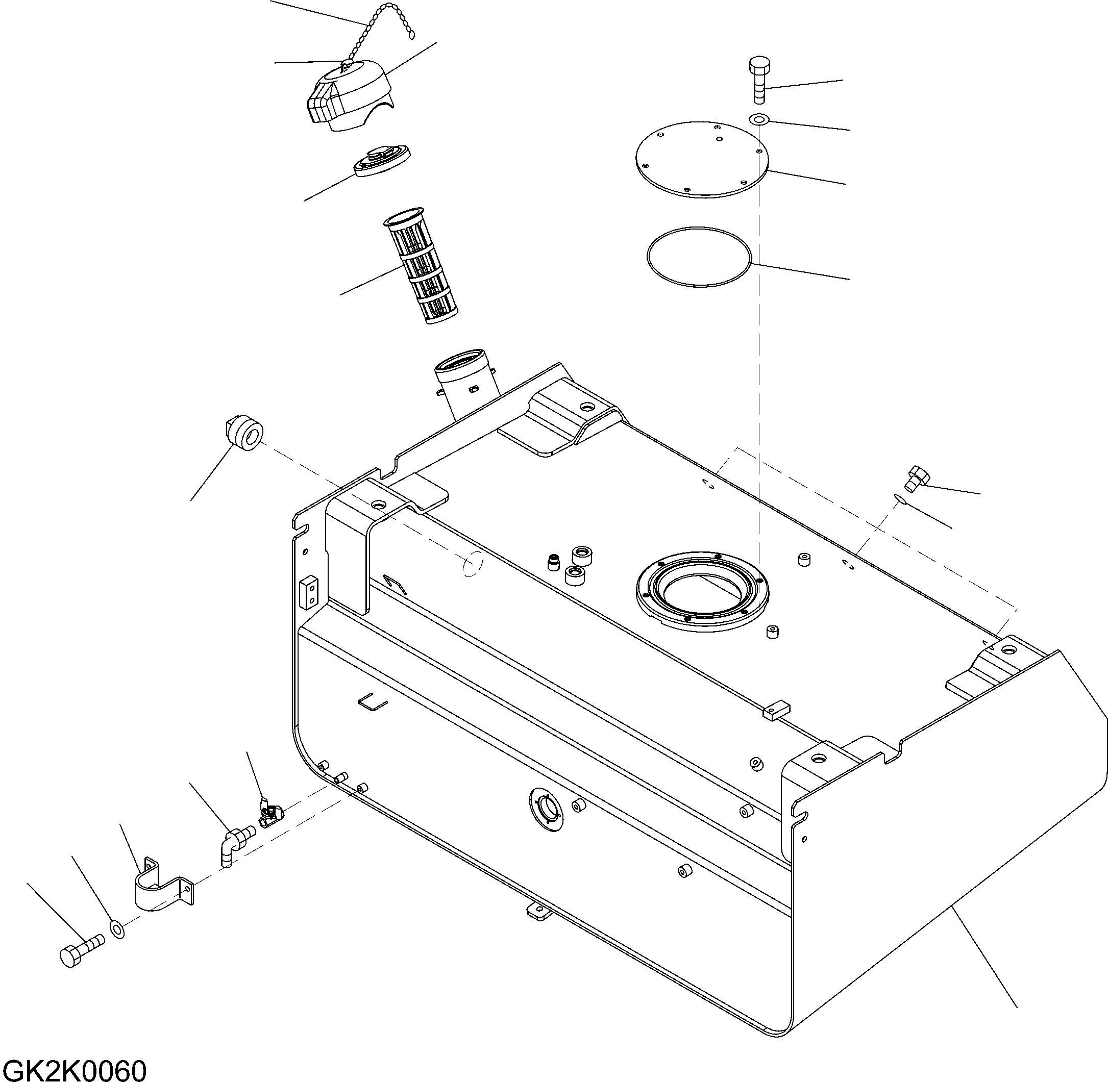 Топливный бак 425-04-H1143 KOMATSU